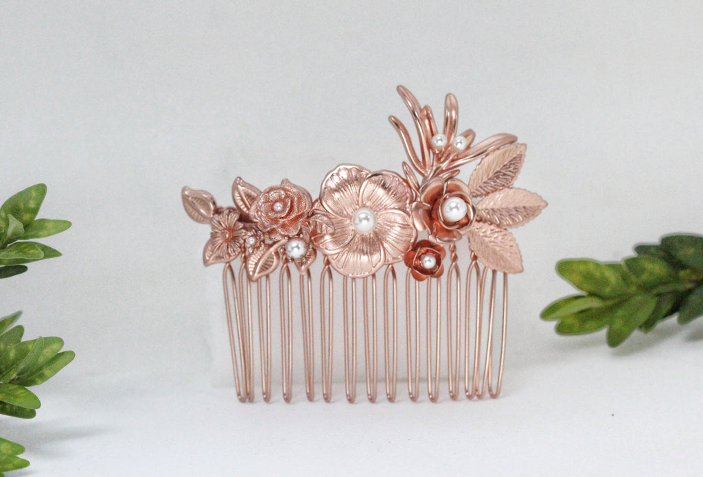 Field of Roses Hair Comb