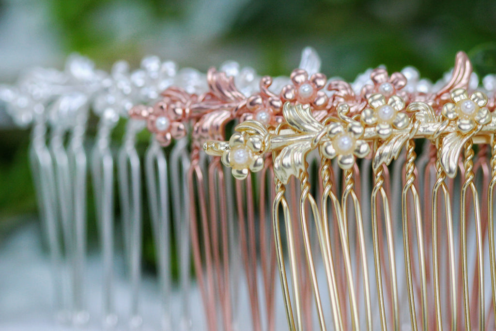 Forget-Me-Not Hair Comb