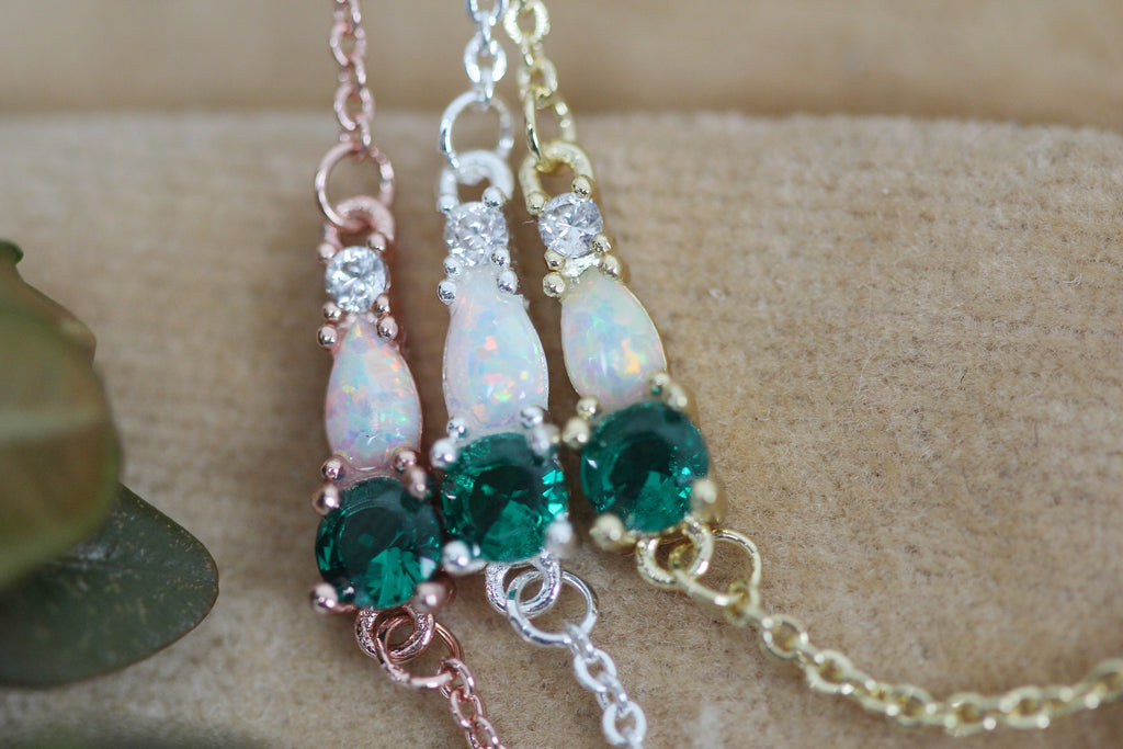 Green Opal Dreams Crystals Necklace