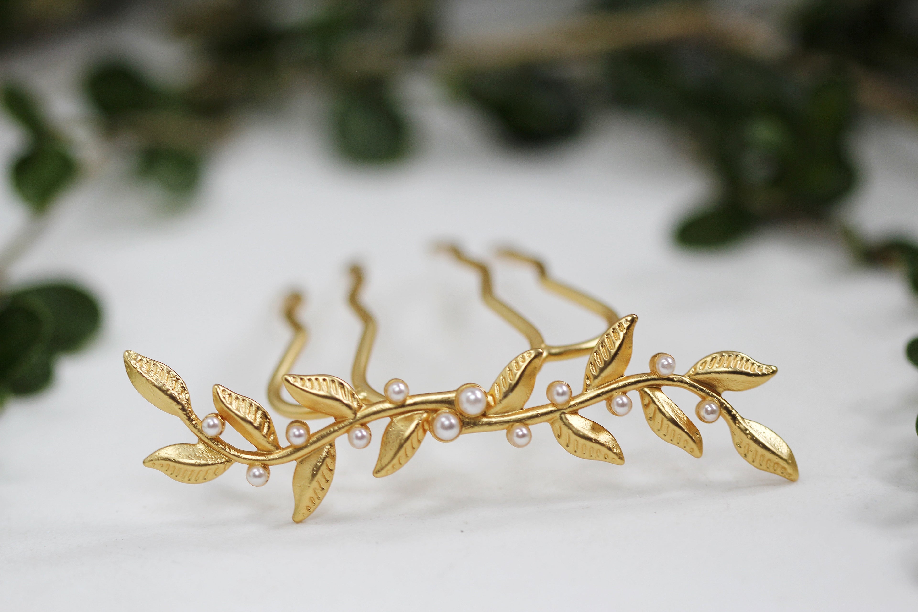 Double Twigs & Pearls Hair Prong