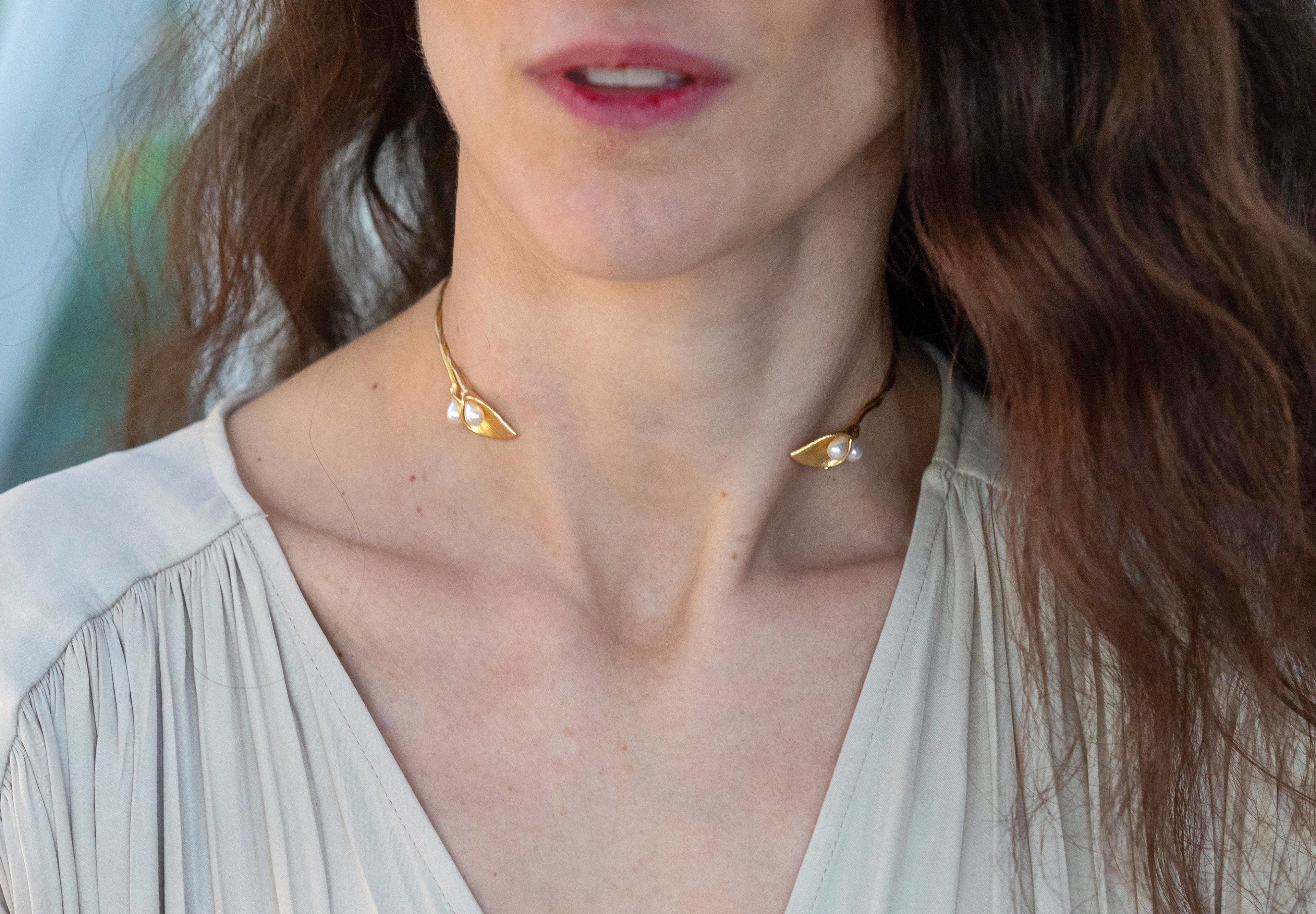 Calla Lily Floral Choker