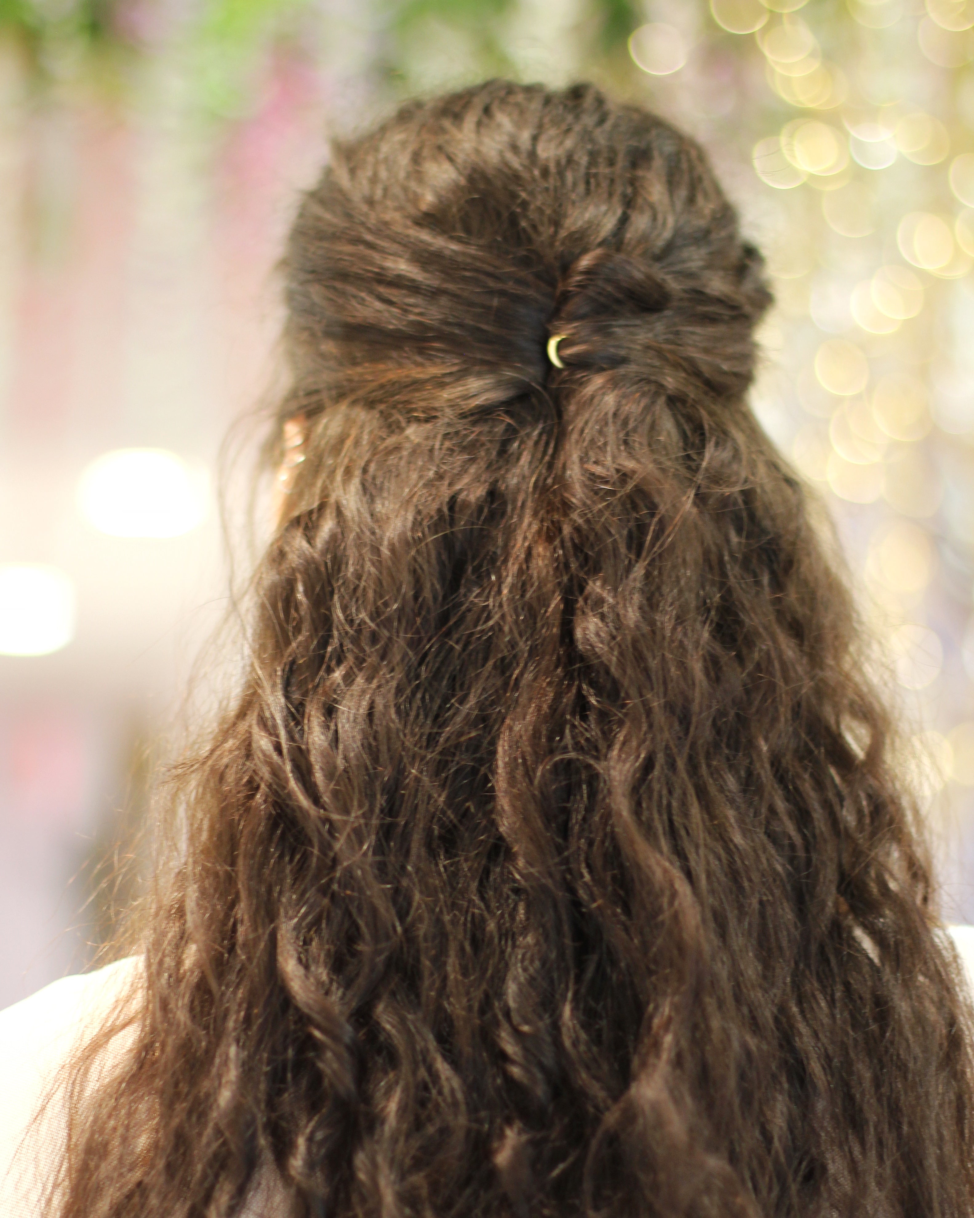 Two Teeth Long Tree Plain Hair Prong / Pin