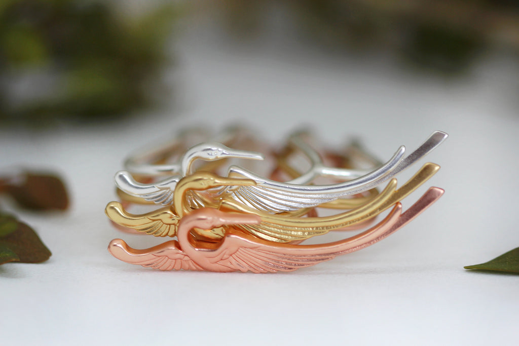 Crane Bird Hair Prong