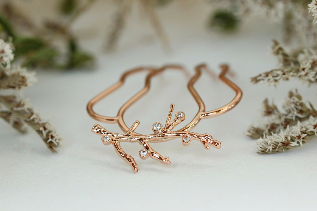 Crystals Coral Hair Prong