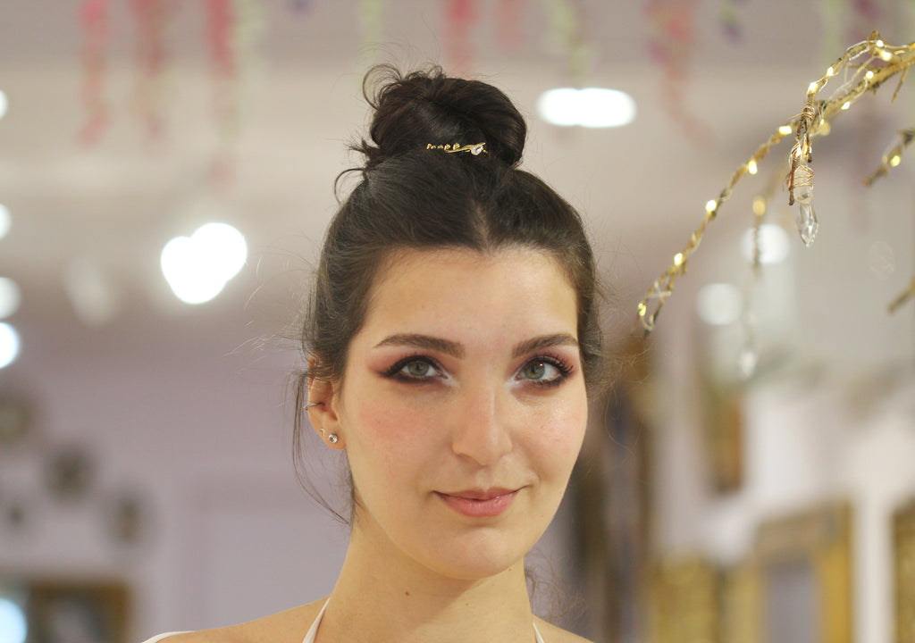 Dainty Crystal Lily of the Valley Floral Hair Prong