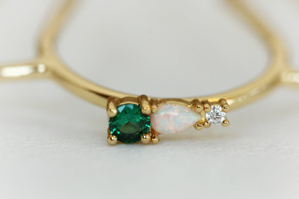 Opal Emerald Dream Hair Pin