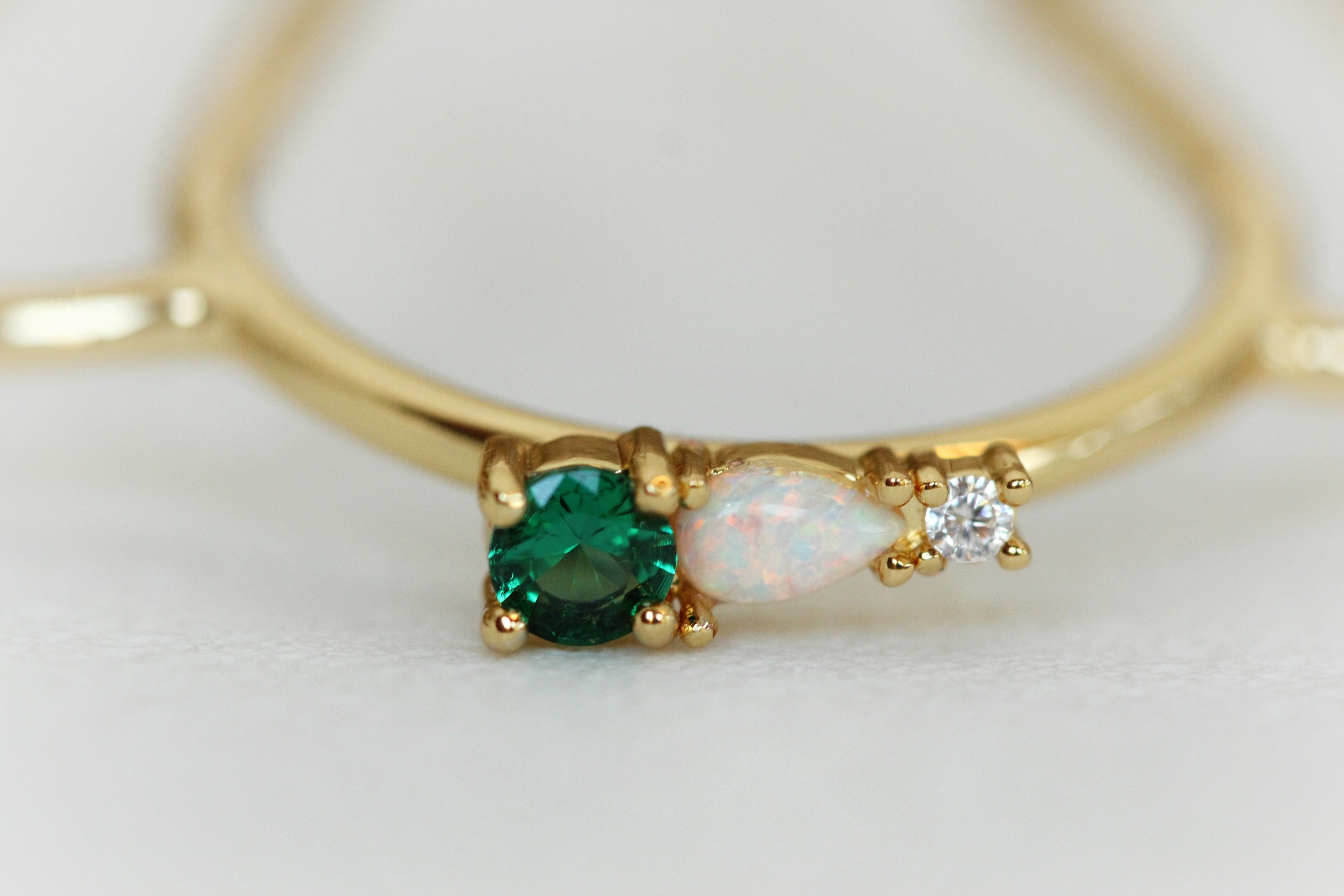 Opal Emerald Dream Hair Pin