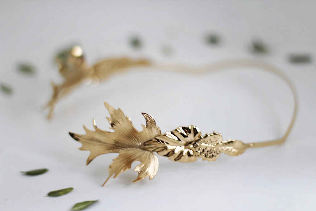 Royal Oak Leaves Goddess Crown