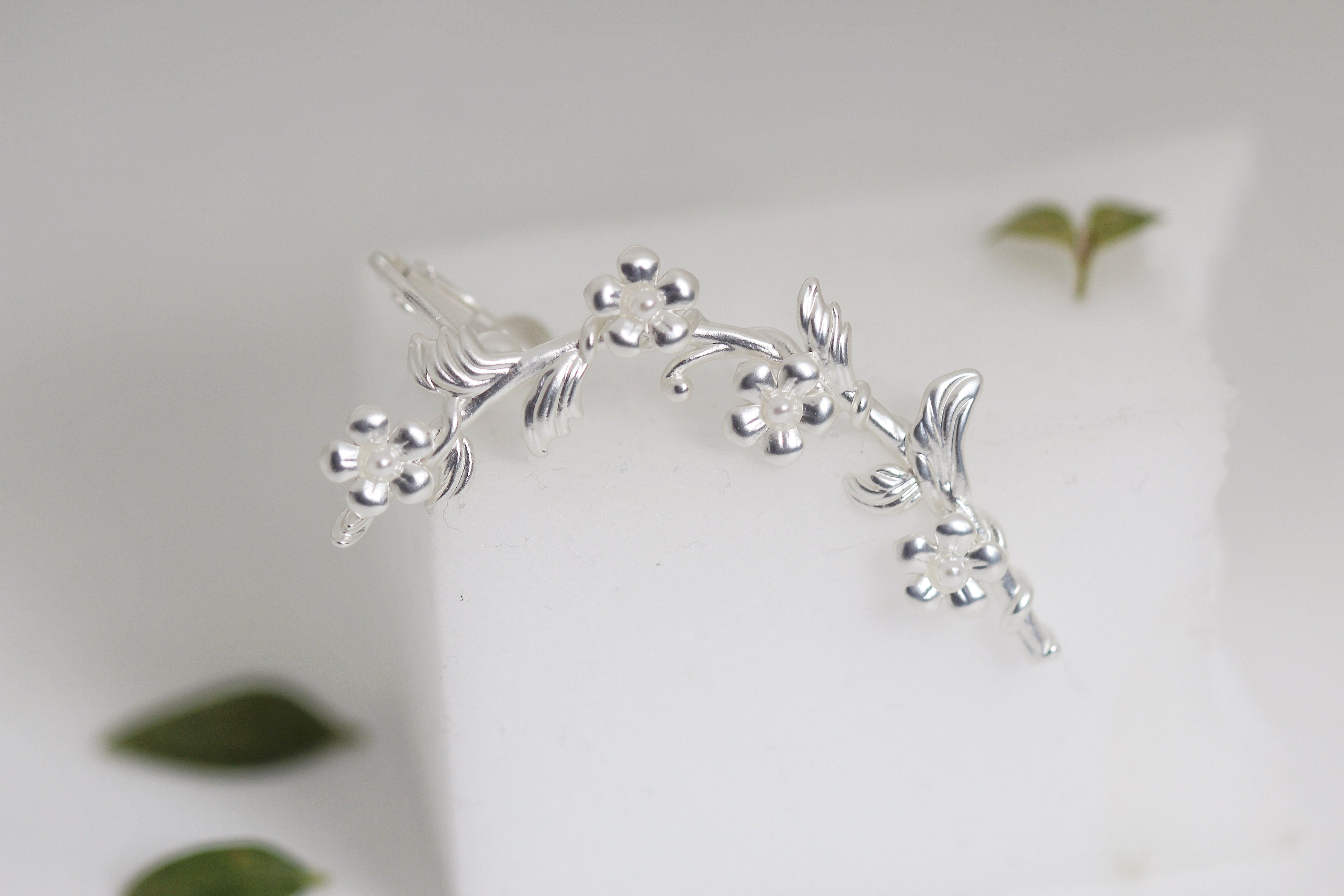Forget-Me-Not Floral Ear Cuff