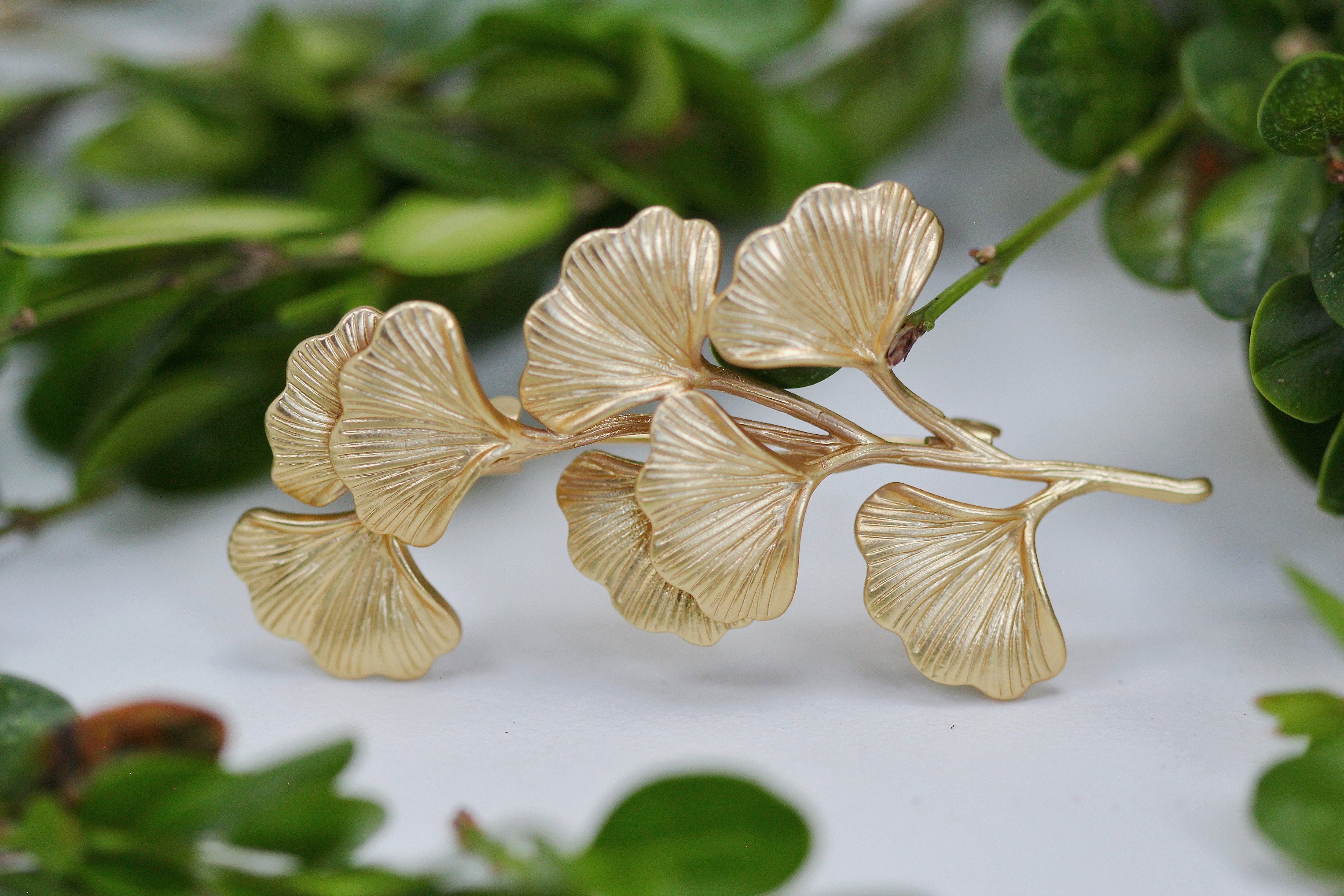 Royal Ginkgo Leaf Brooch