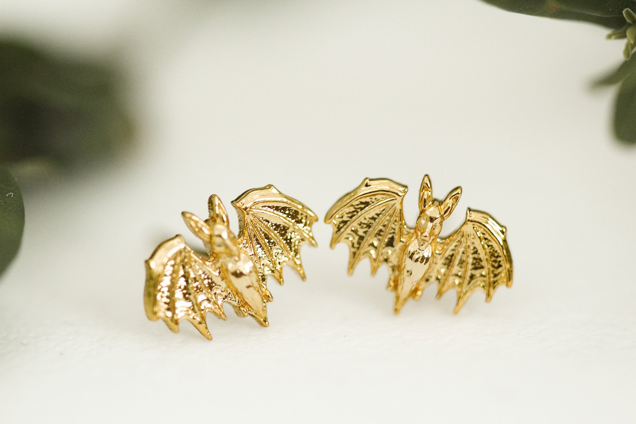 Tiny Bat Stud Earrings