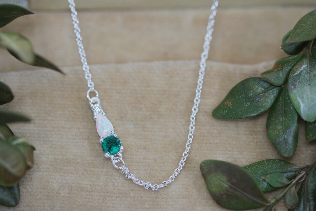 Green Opal Dreams Crystals Necklace