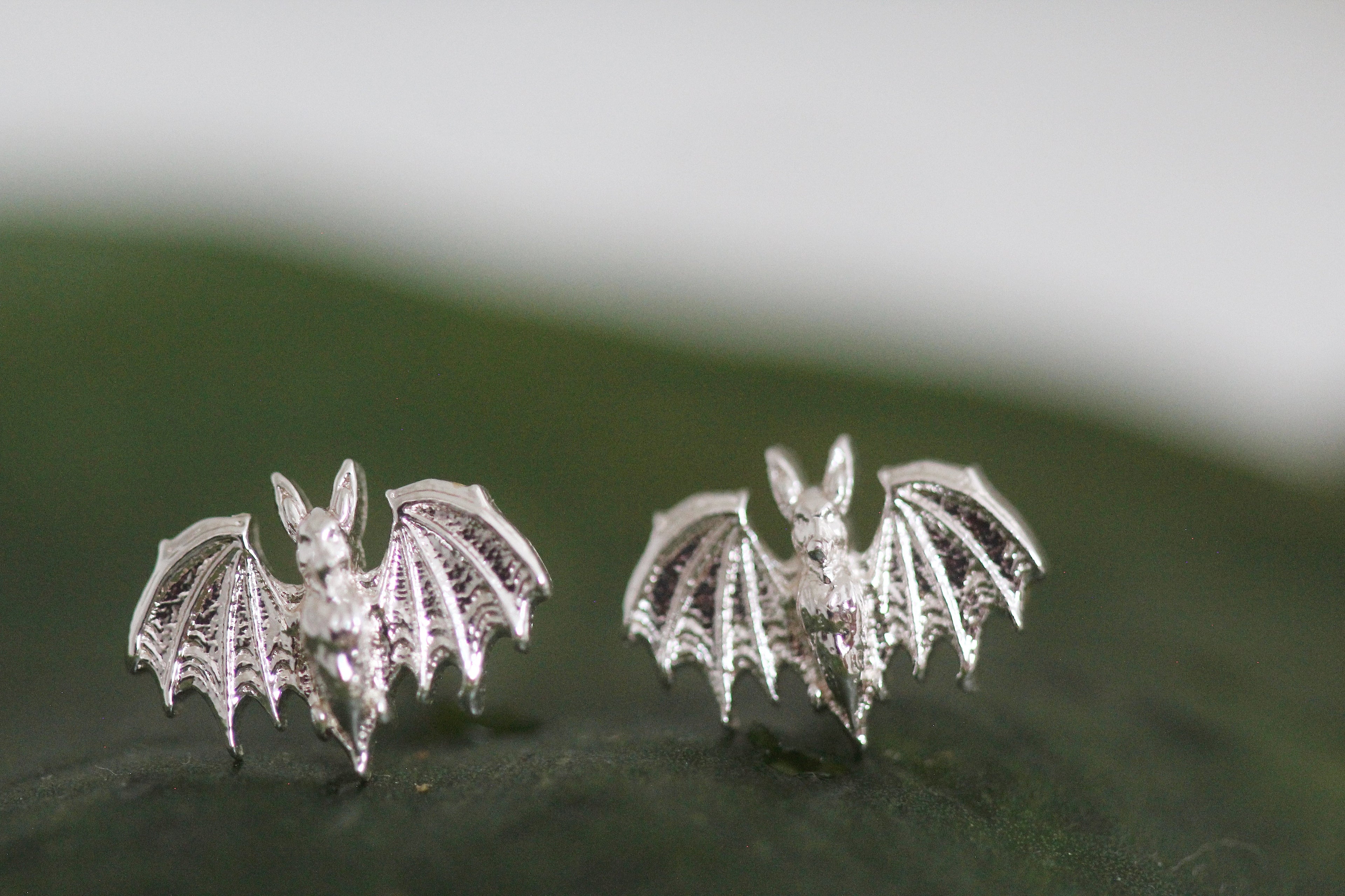 Tiny Bat Stud Earrings
