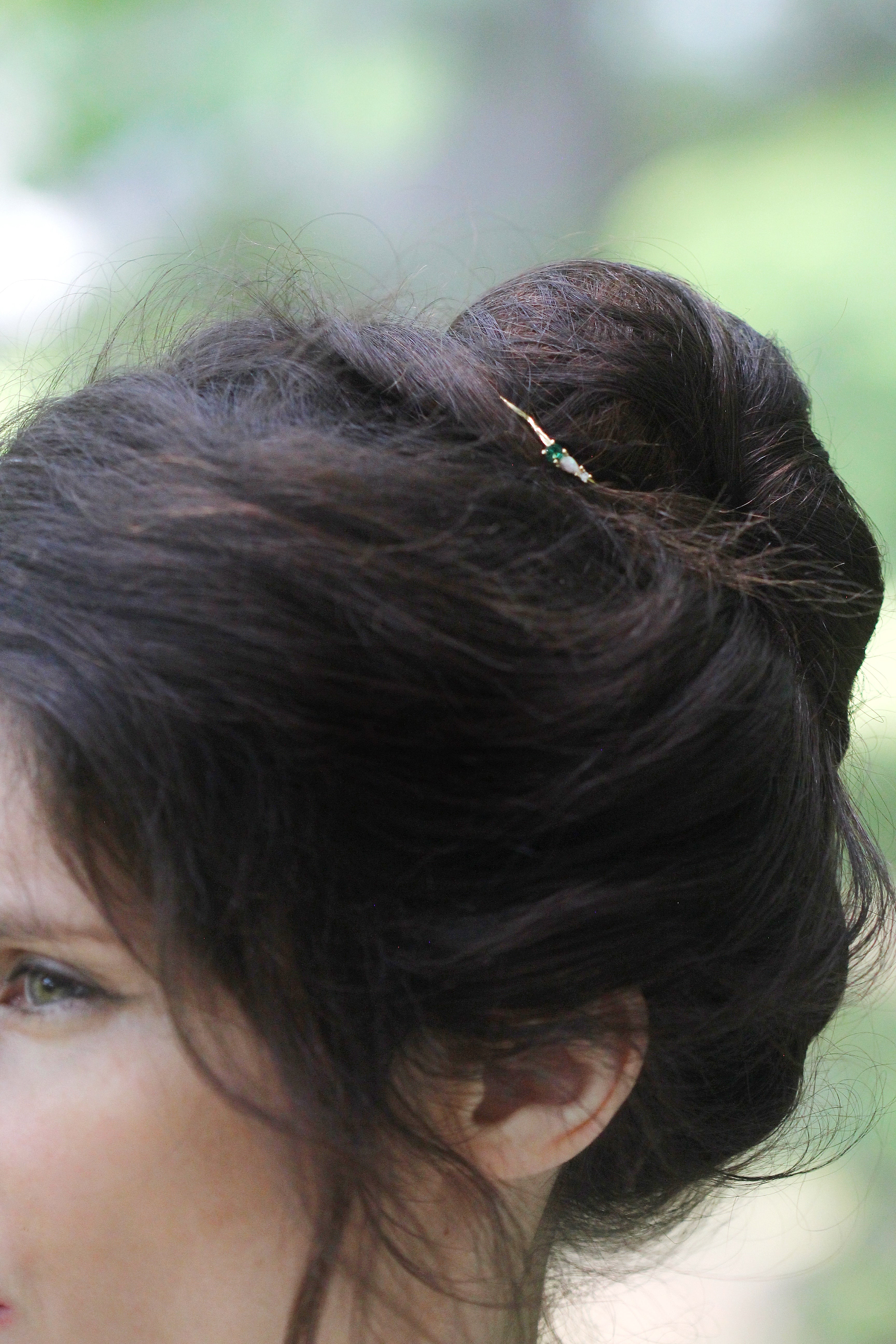 Opal Emerald Dream Hair Pin