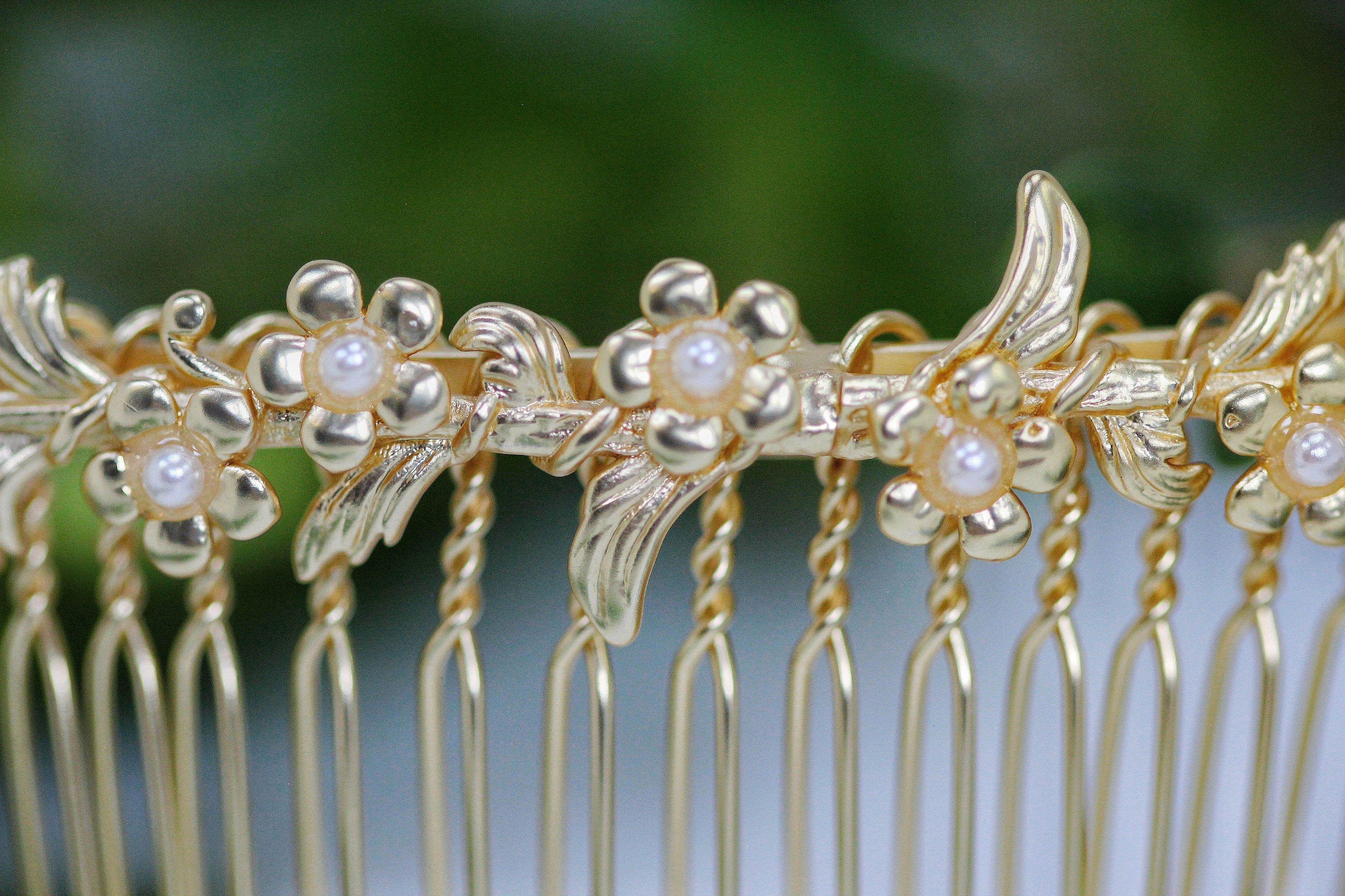 Forget-Me-Not Hair Comb