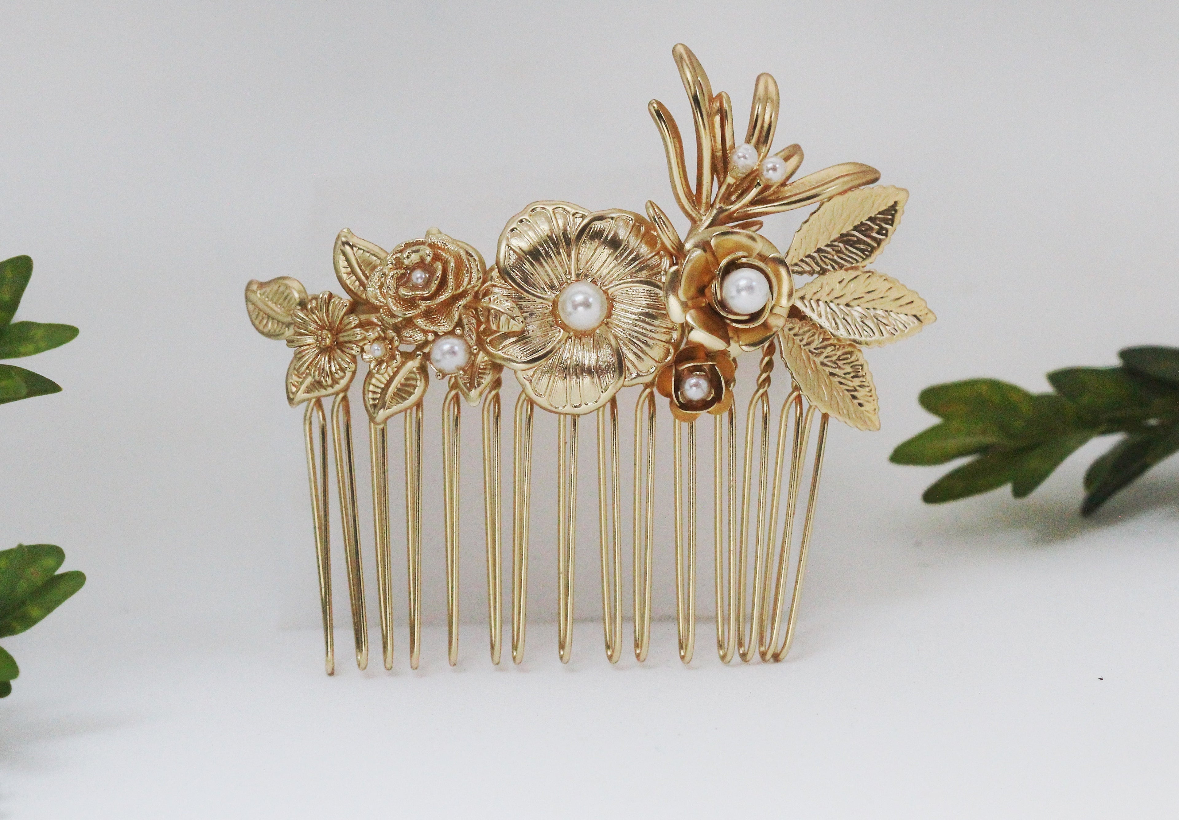 Field of Roses Hair Comb