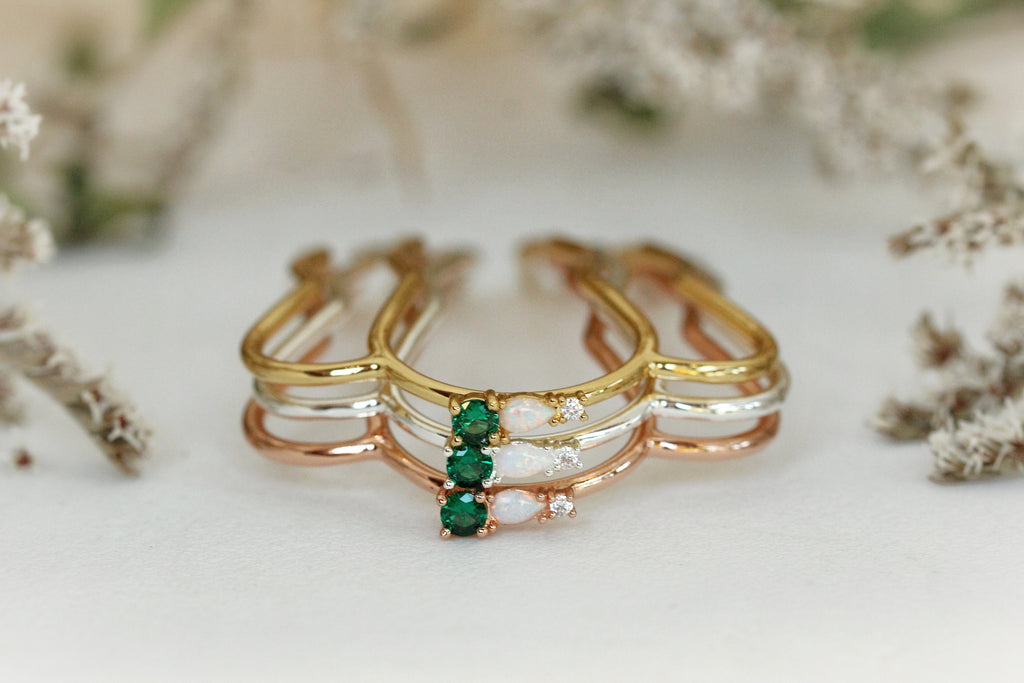Opal Emerald Dream Hair Pin