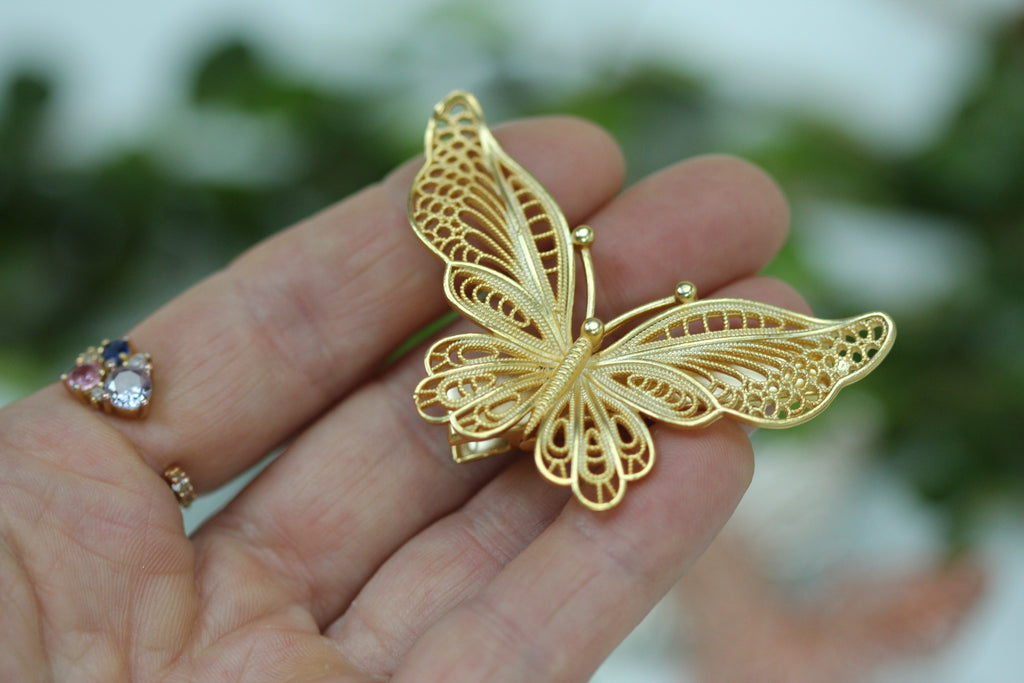 Butterfly Filigree Hair Clip