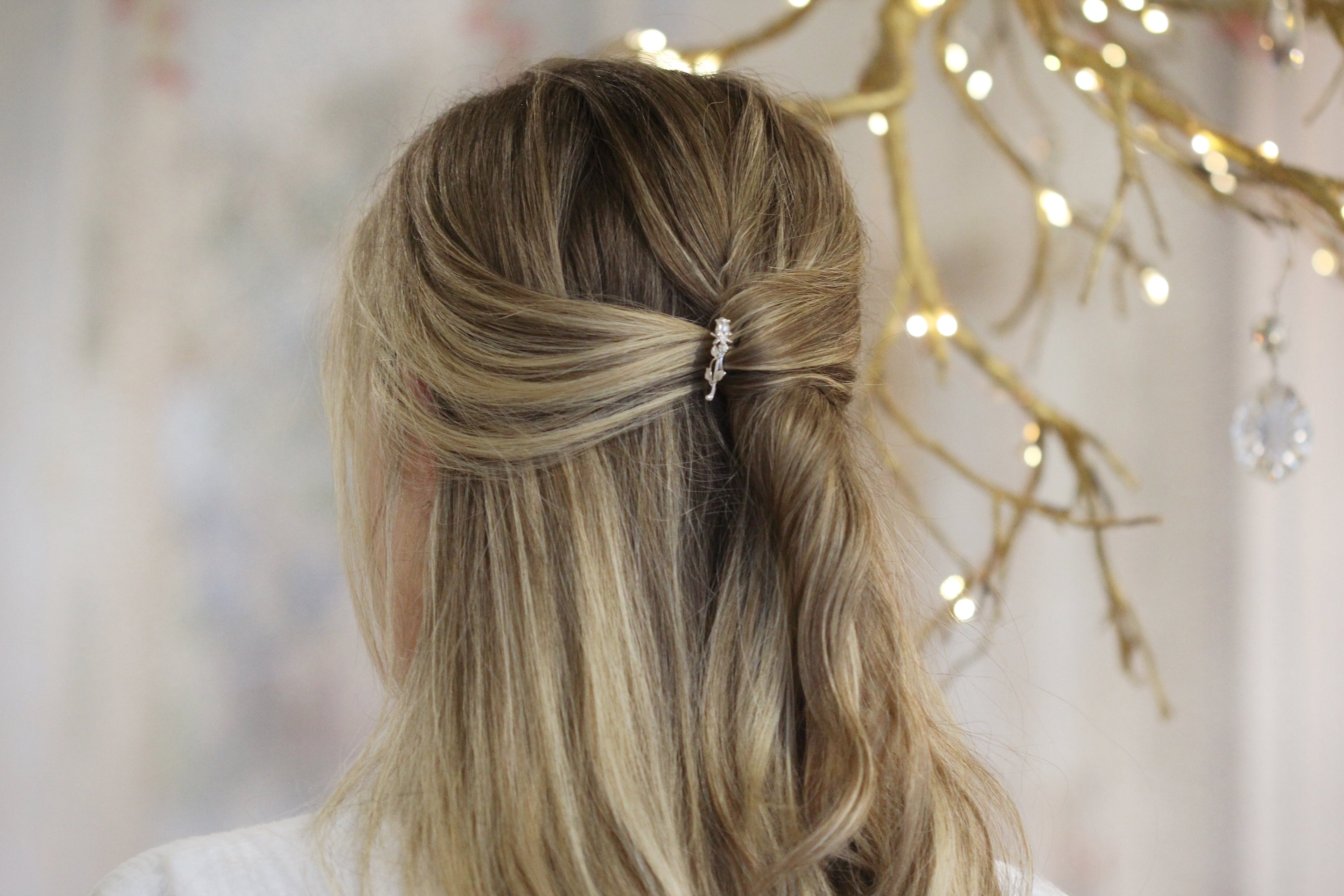 Blooming Small Rose Hair Prong