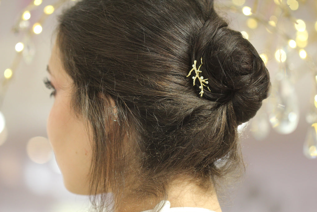 Crystals Coral Hair Prong