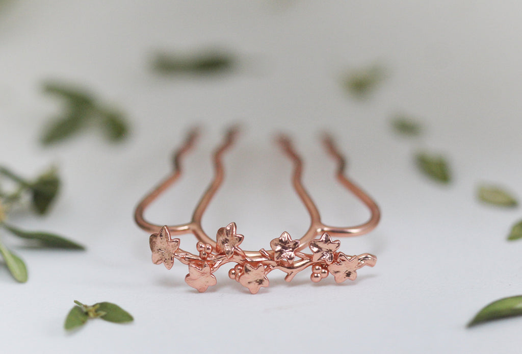 Wild Ivy Leaves Hair Prong