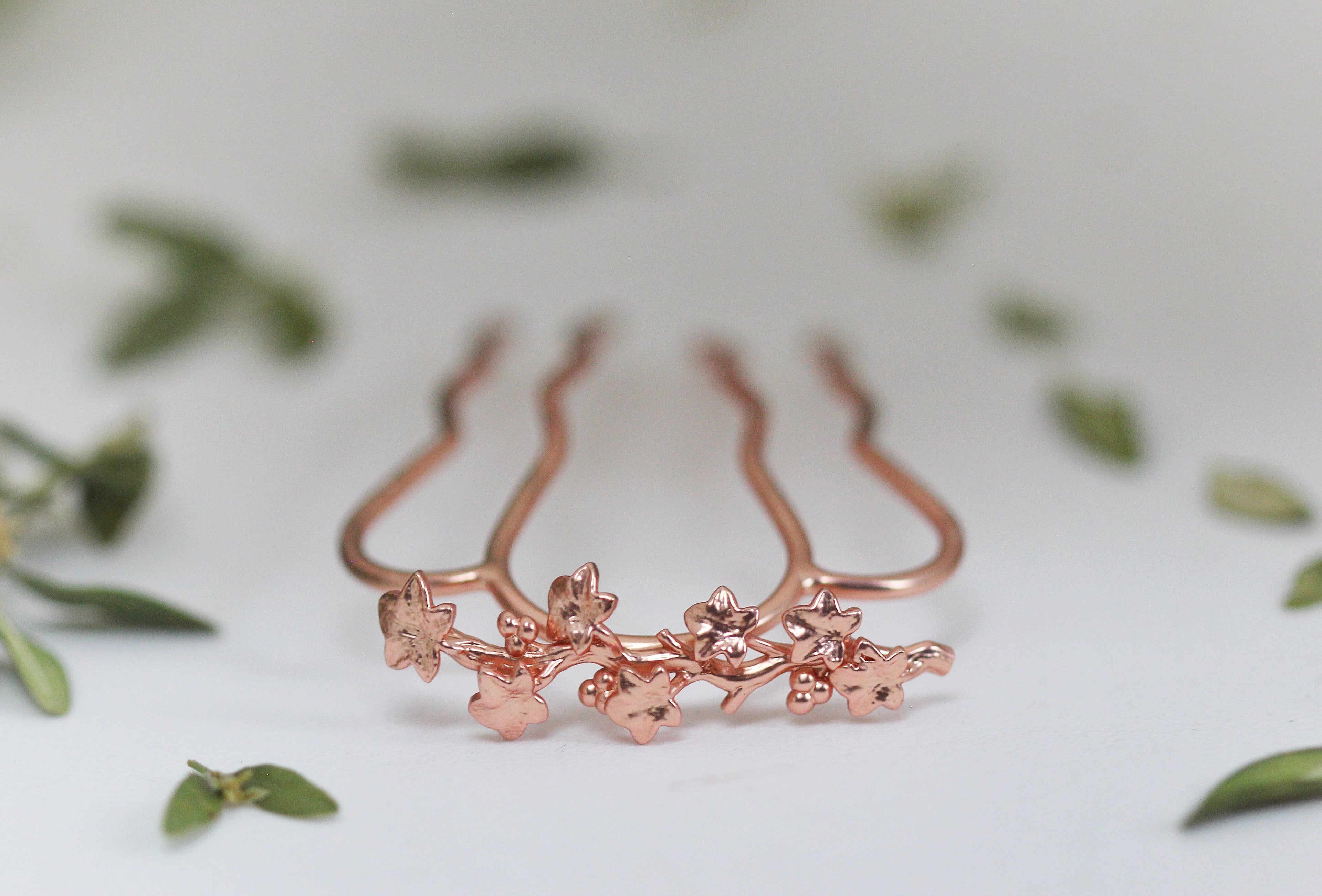Wild Ivy Leaves Hair Prong