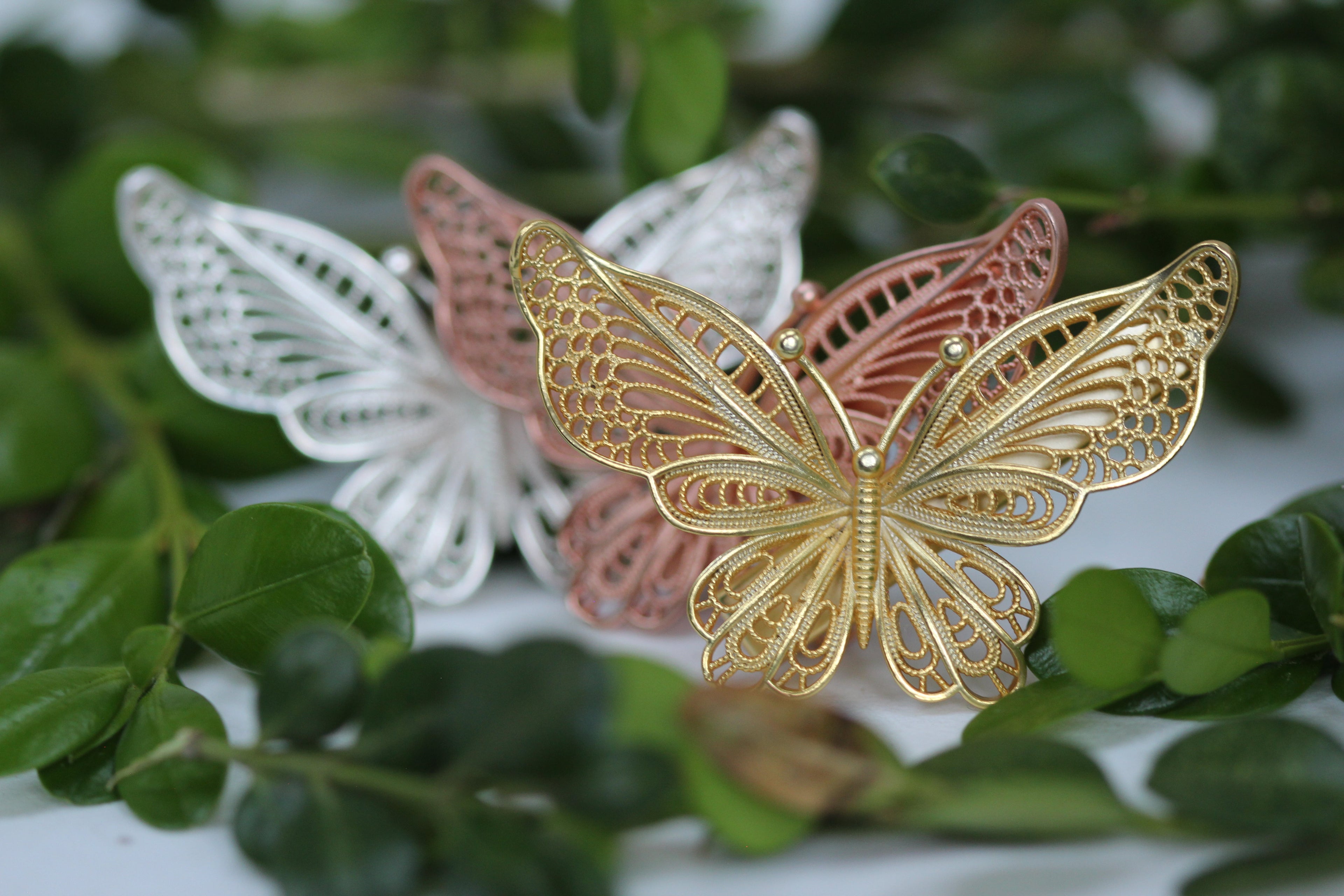 Butterfly Filigree Hair Clip