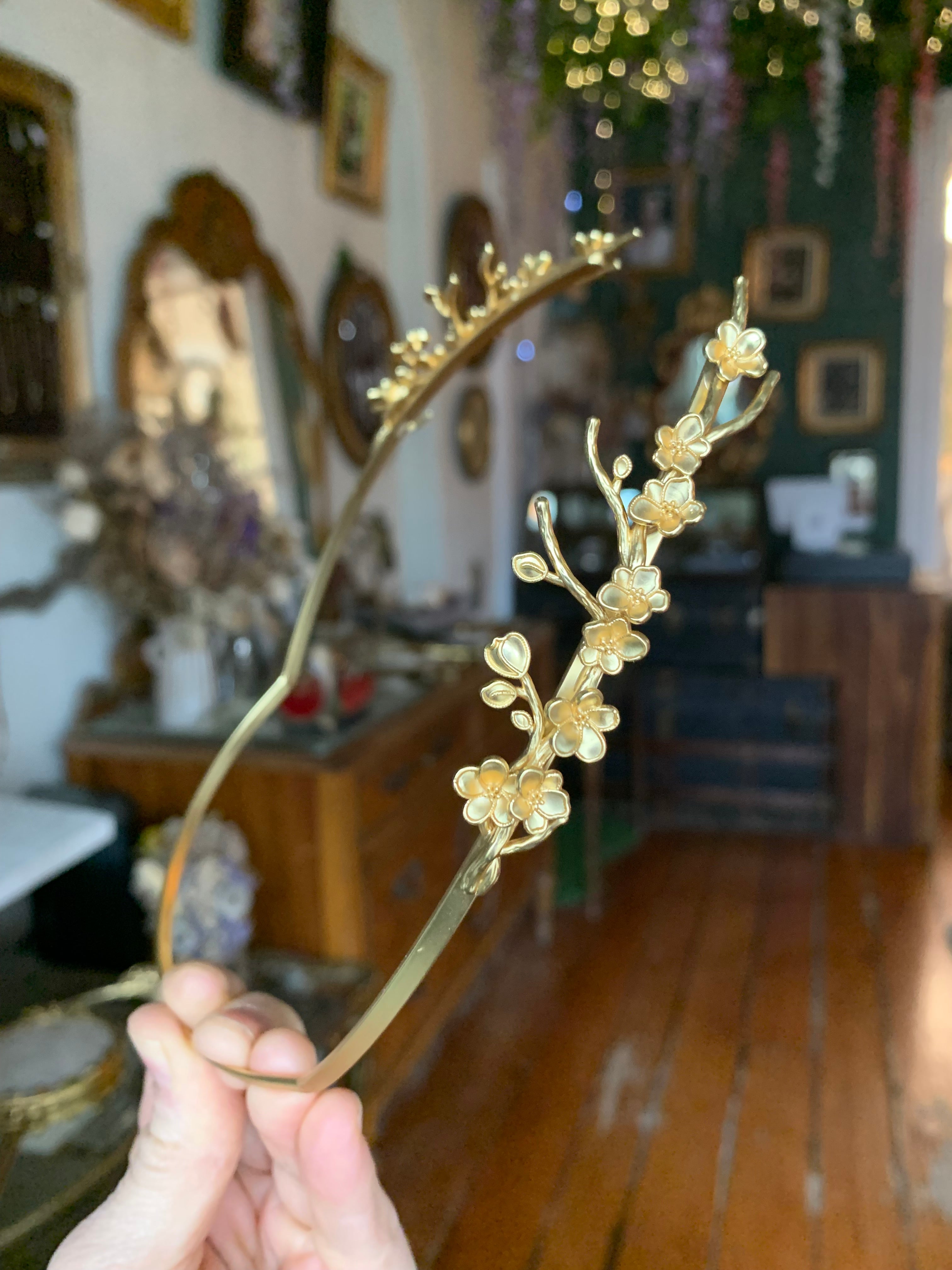Wild Sakura Floral Goddess Crown