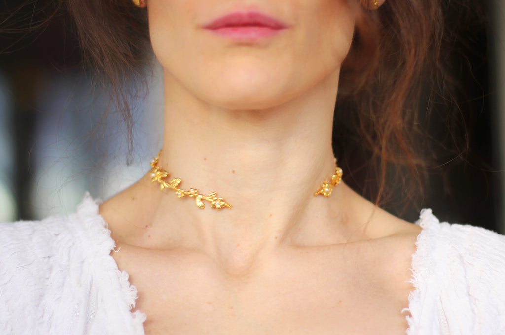 Forget-Me-Not Floral Choker