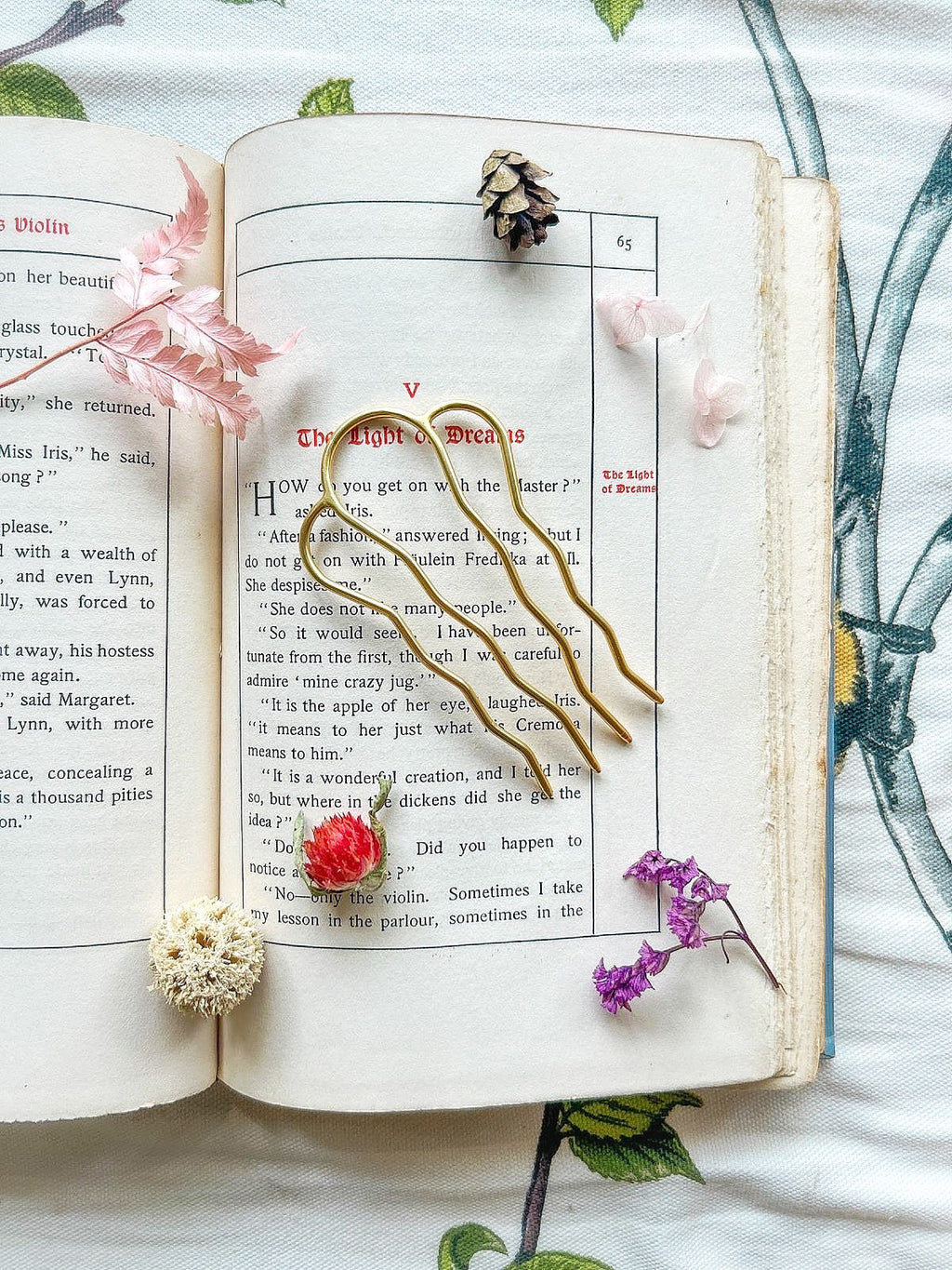 Four Teeth Plain Hair Prong / Pin