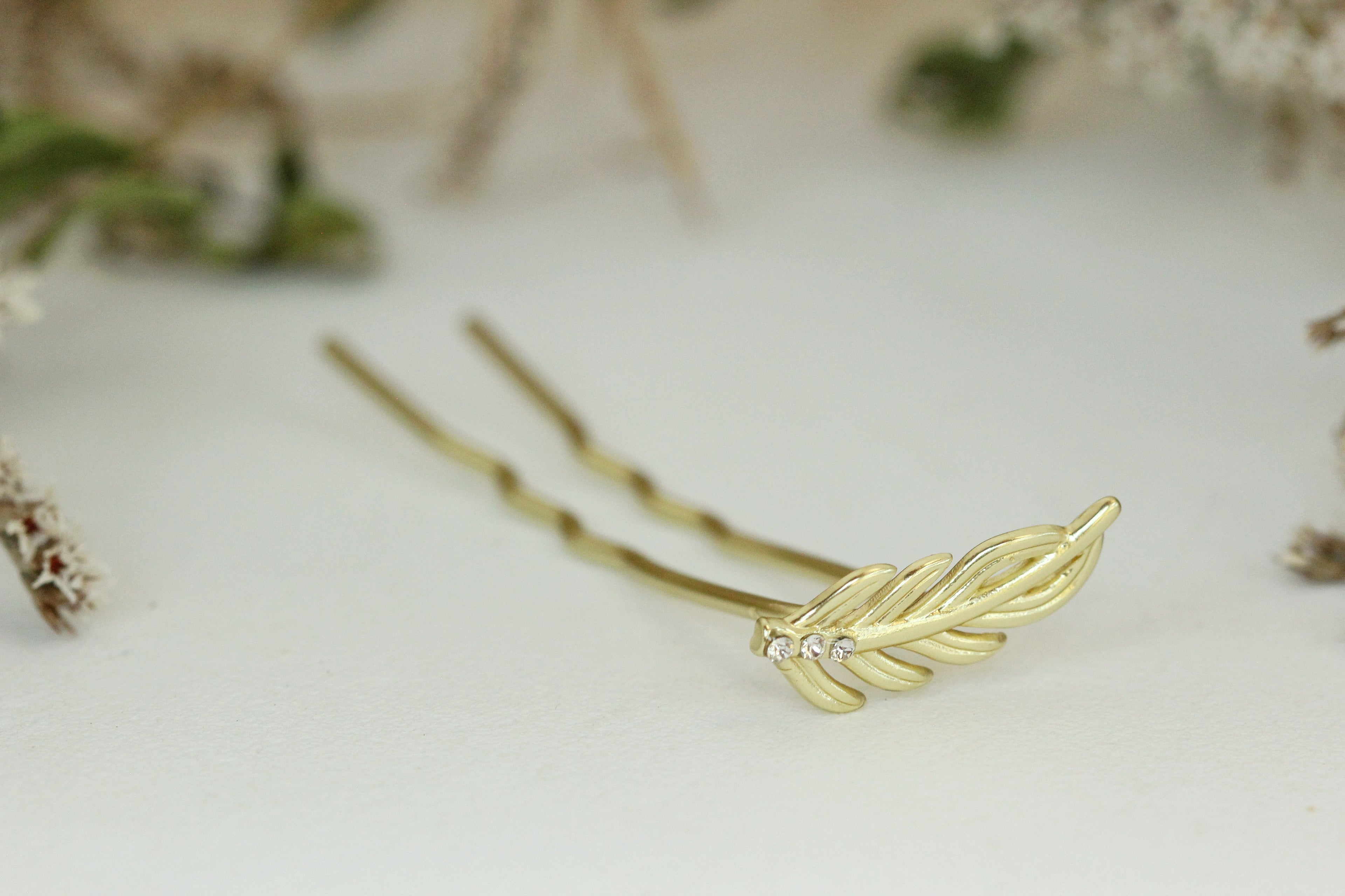 Twig Crystals Leaf Hair Prong