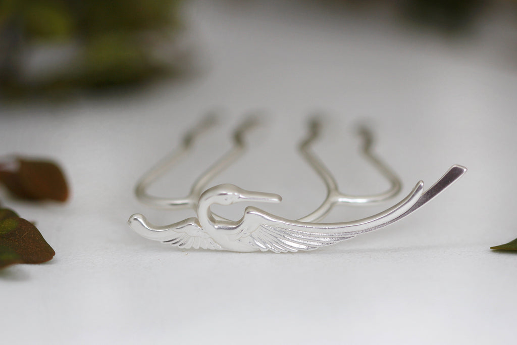 Crane Bird Hair Prong