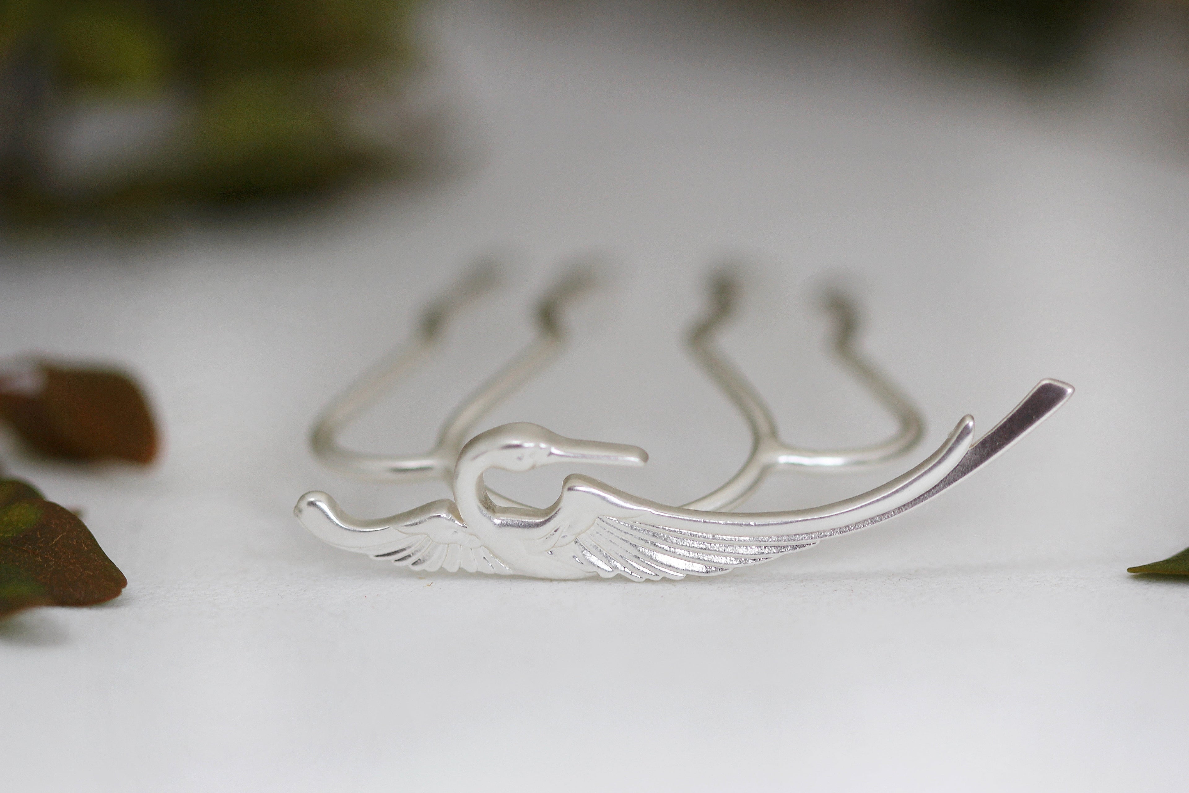 Crane Bird Hair Prong