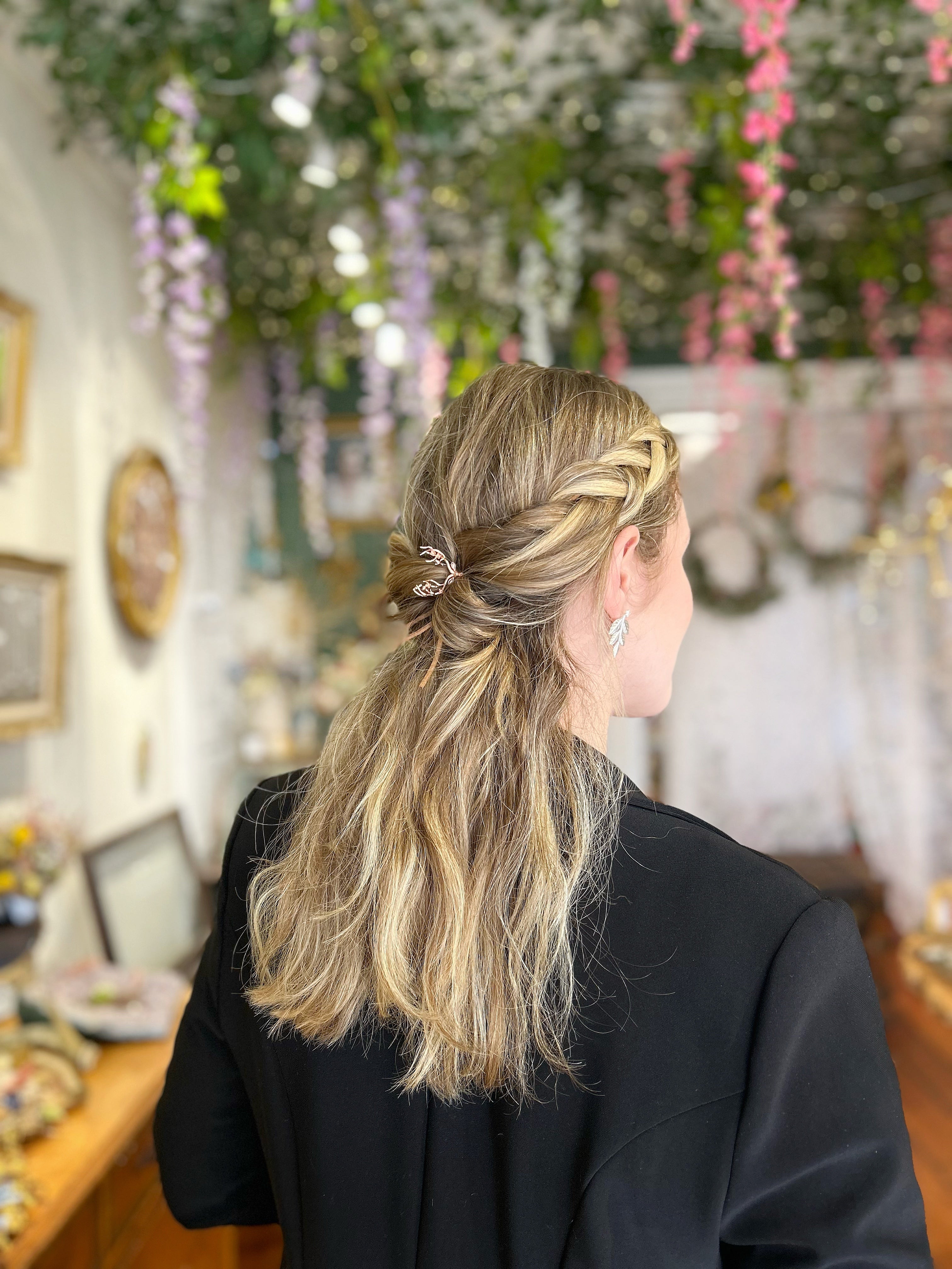 Floral Deer Antlers Hair Prong