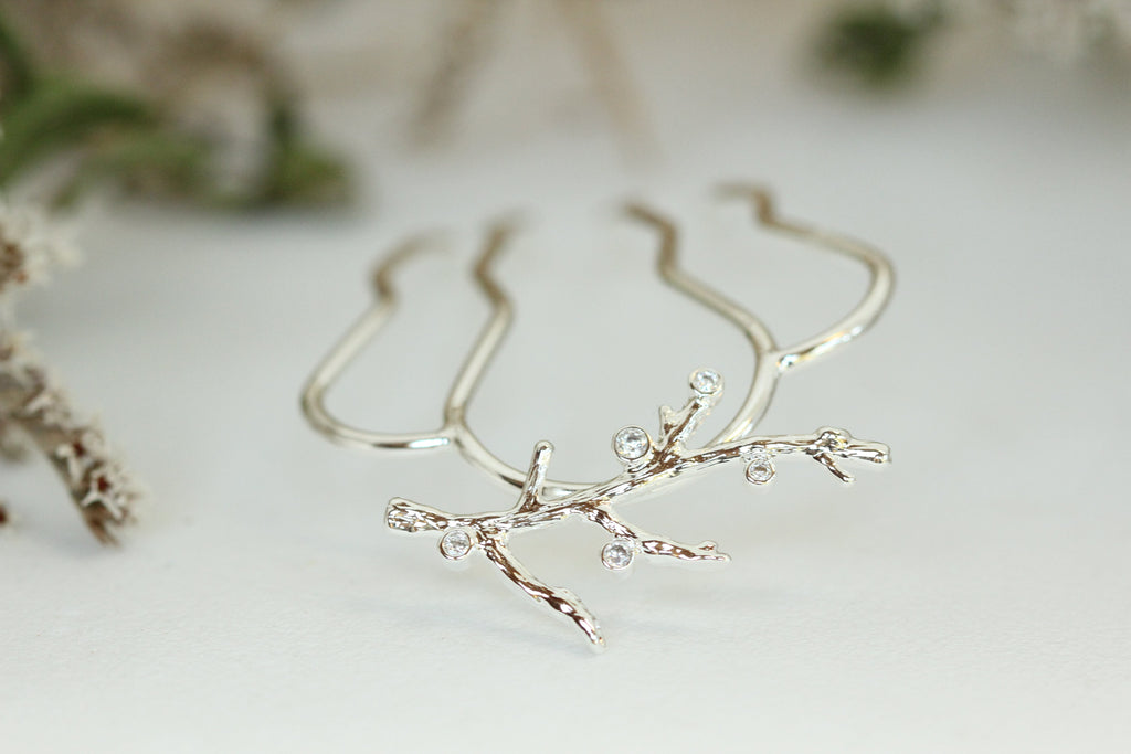 Crystals Coral Hair Prong