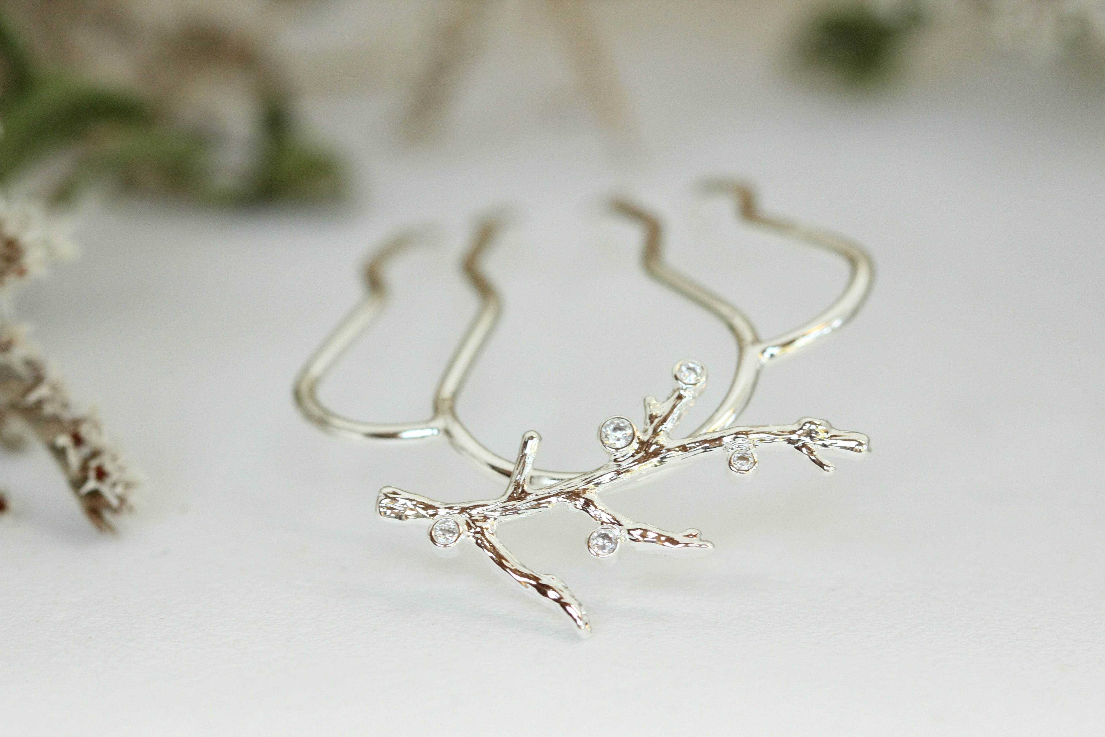 Crystals Coral Hair Prong