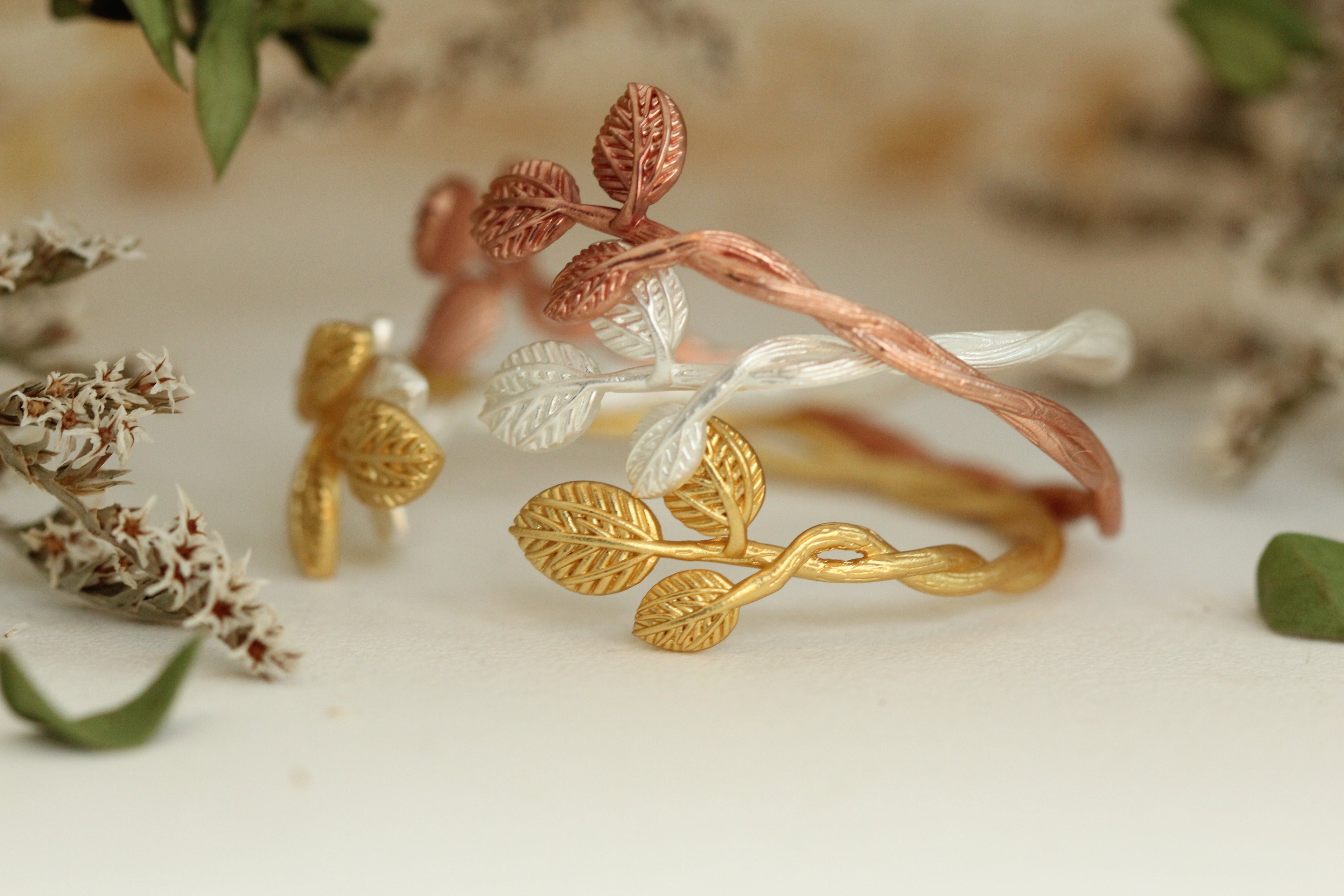 Leaves Growing on a Branch Bracelet