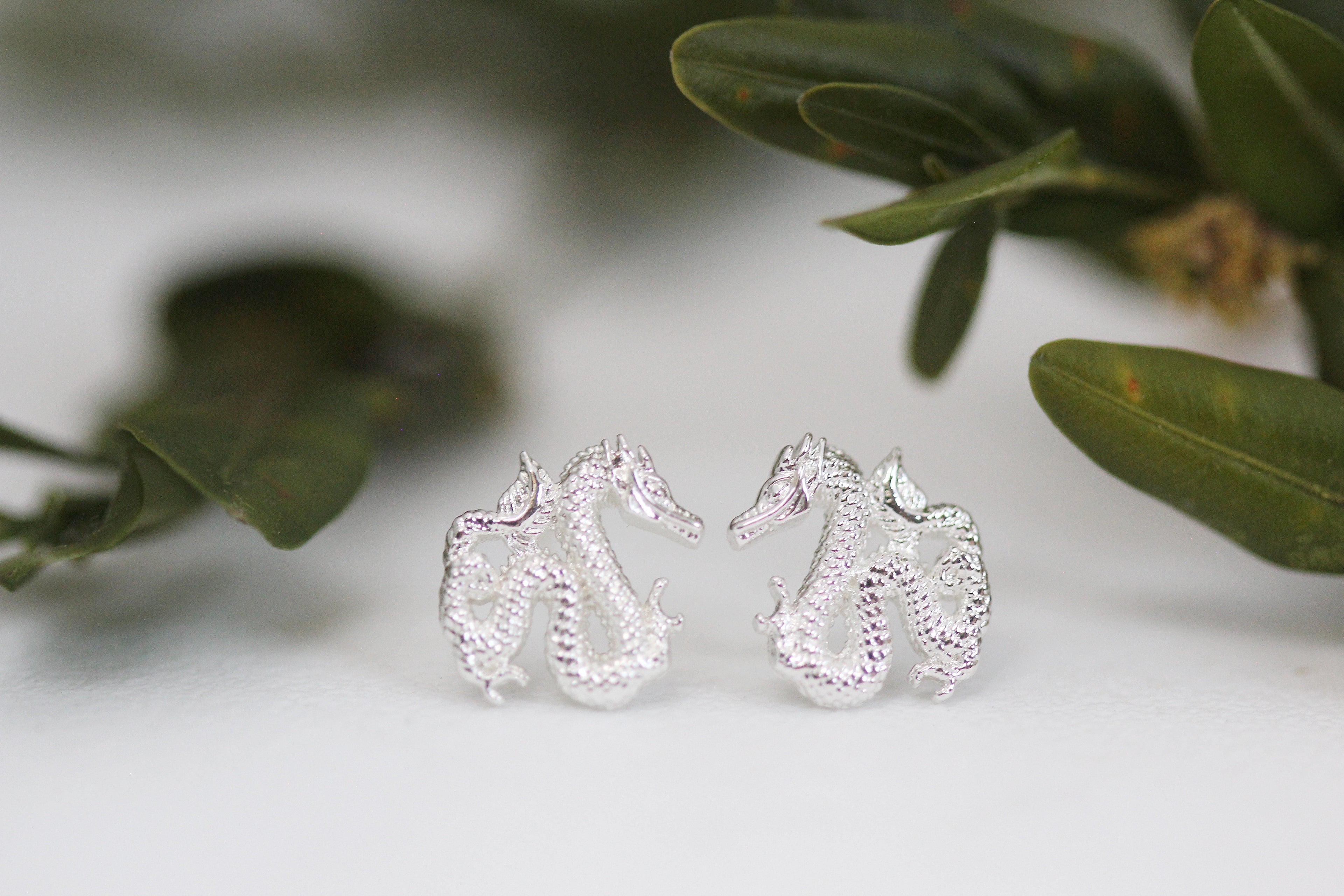 Tiny Dragon Stud Earrings
