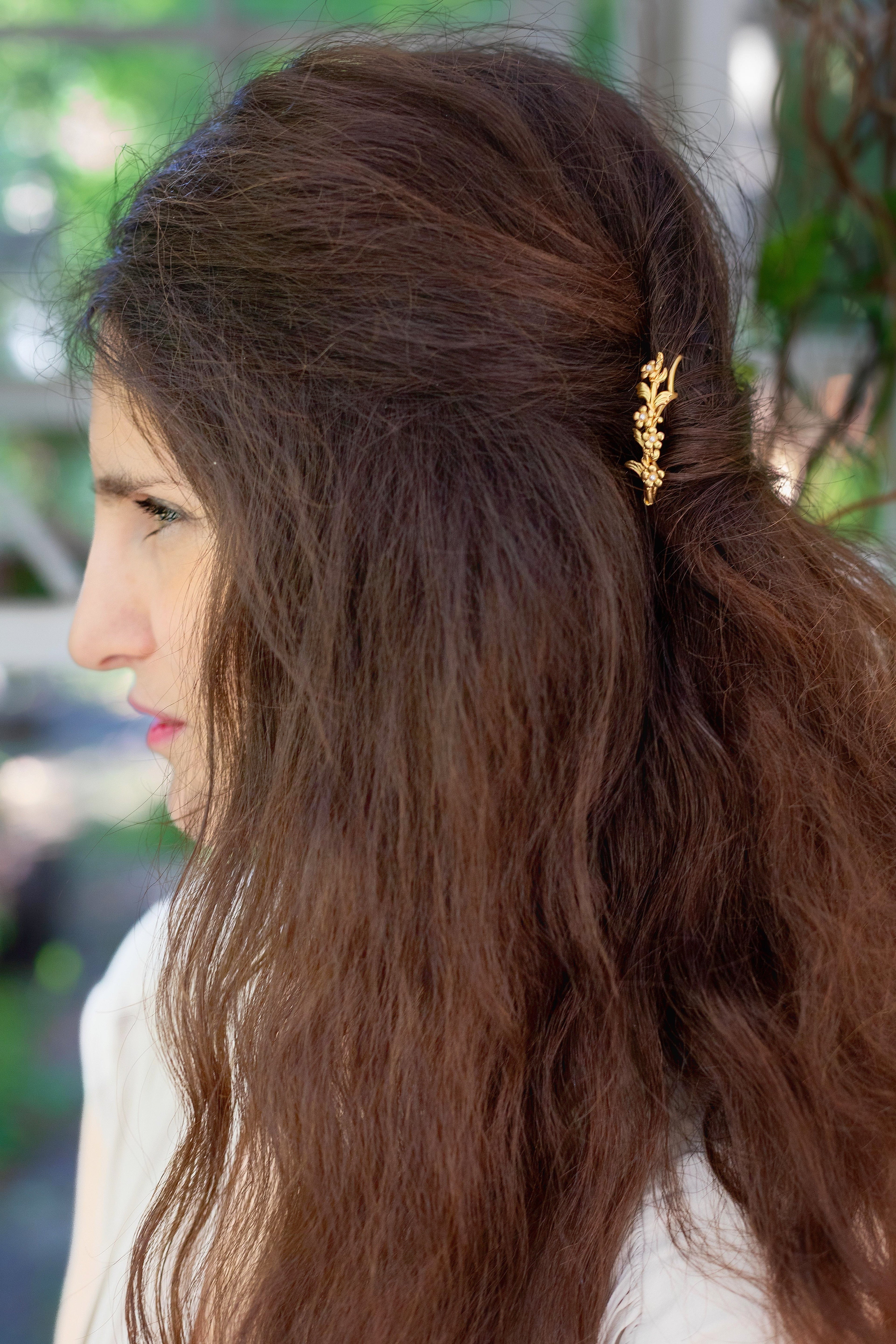 Forget-Me-Not Floral Hair Prong