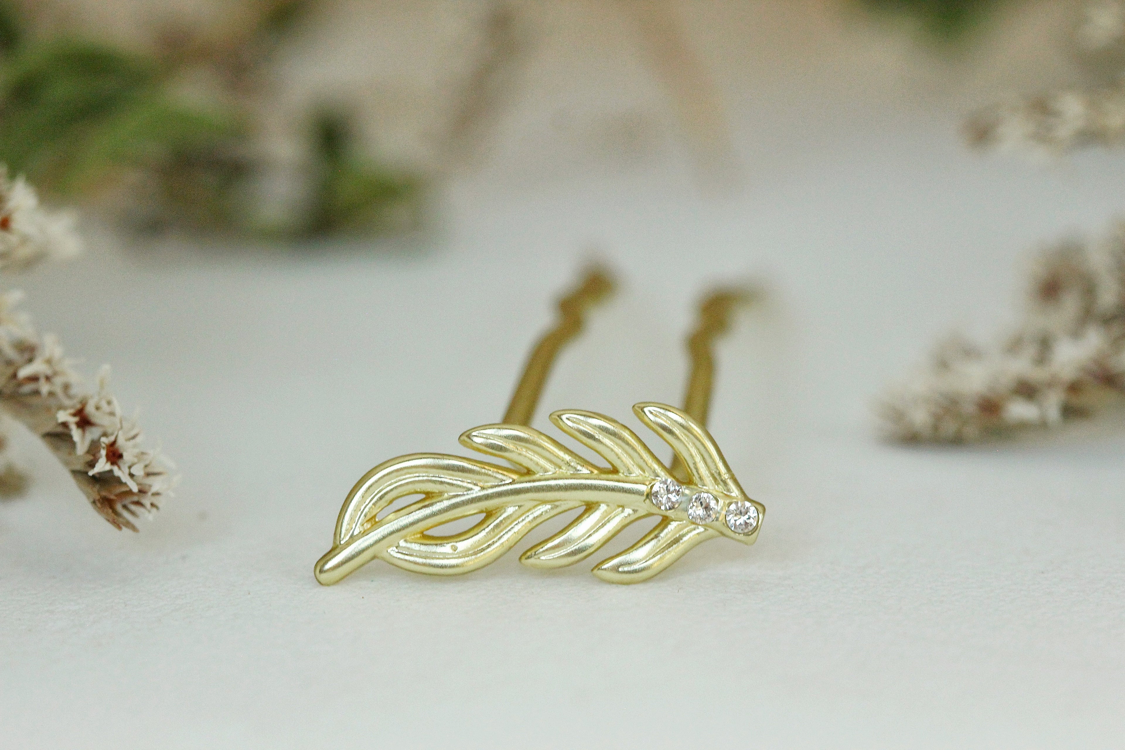 Twig Crystals Leaf Hair Prong