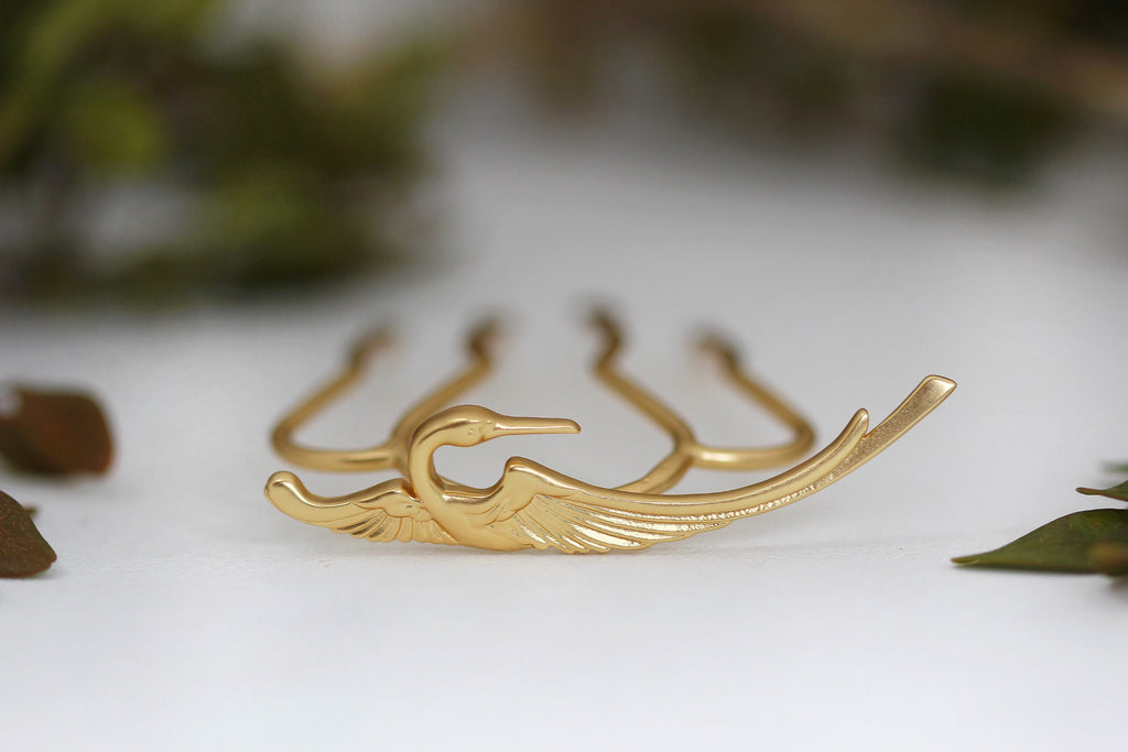 Crane Bird Hair Prong