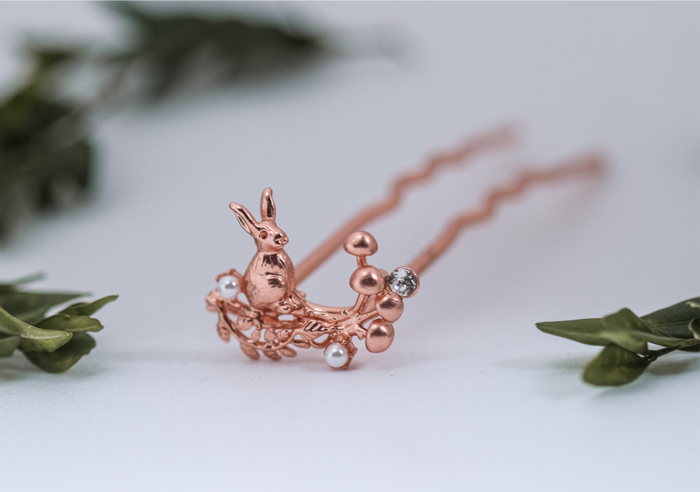 Small Mushroom Bunny Hair Prong