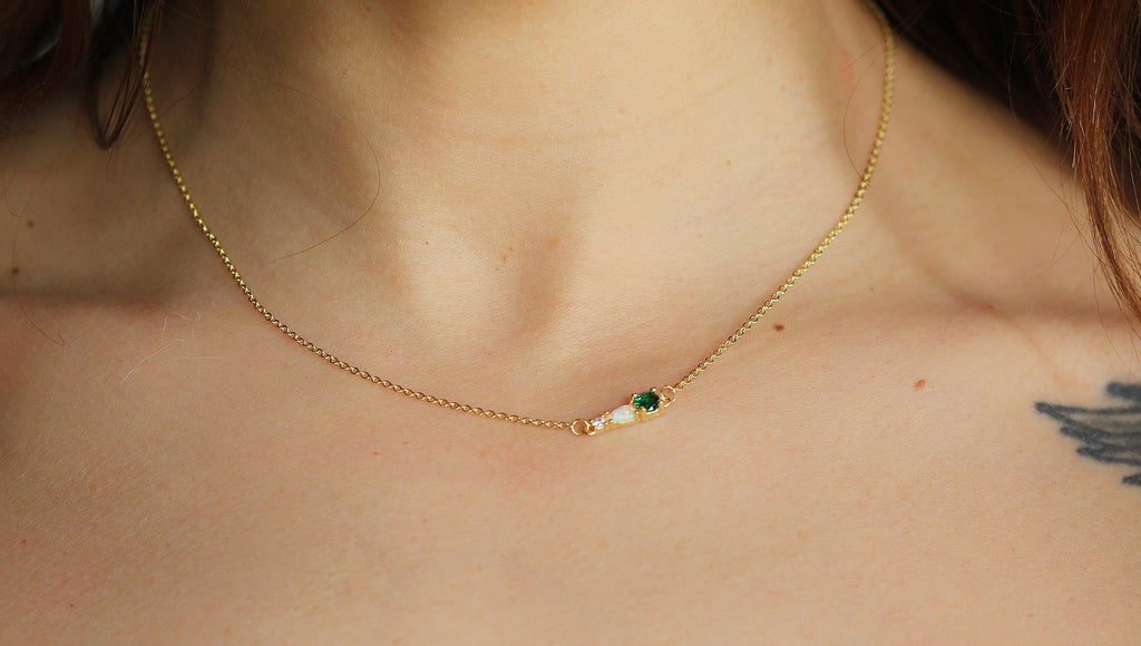 Green Opal Dreams Crystals Necklace