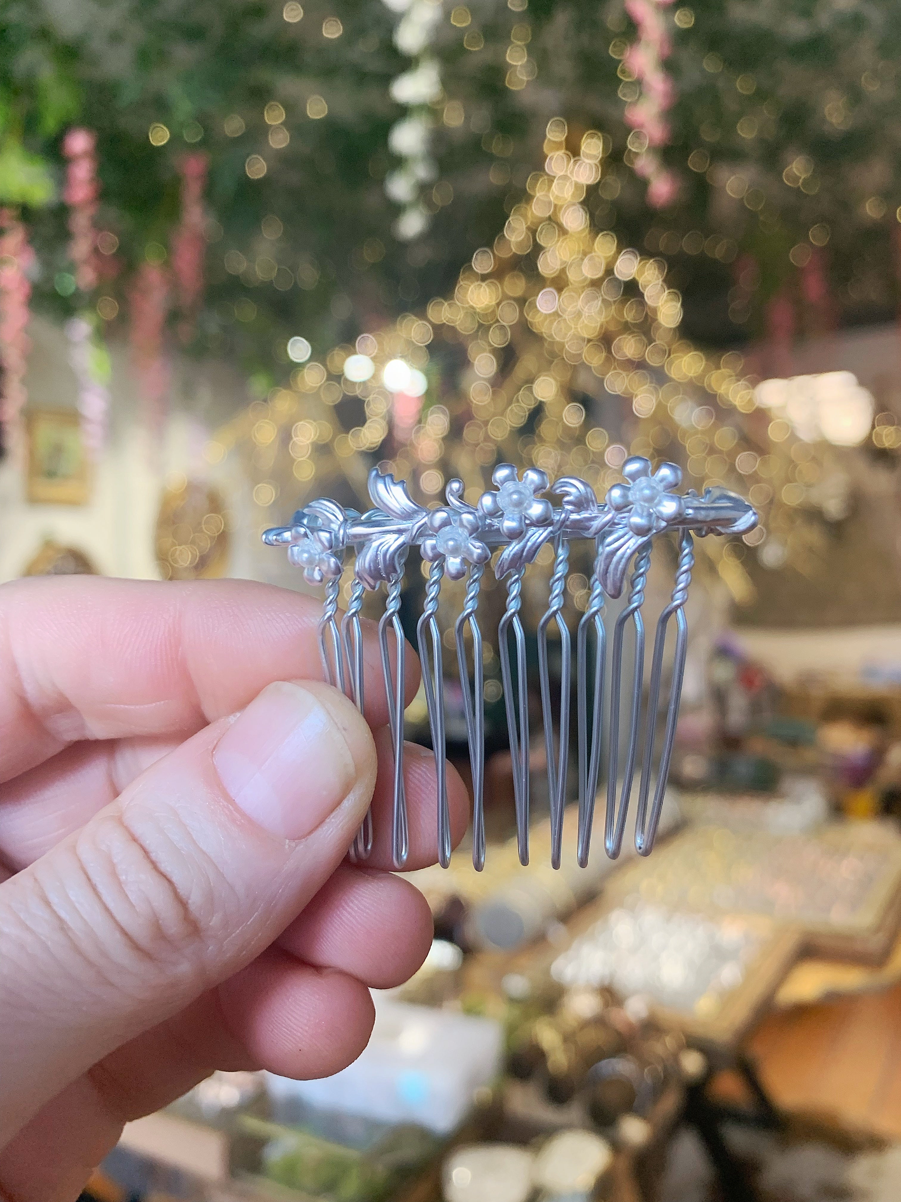 Forget-Me-Not Floral single hair comb