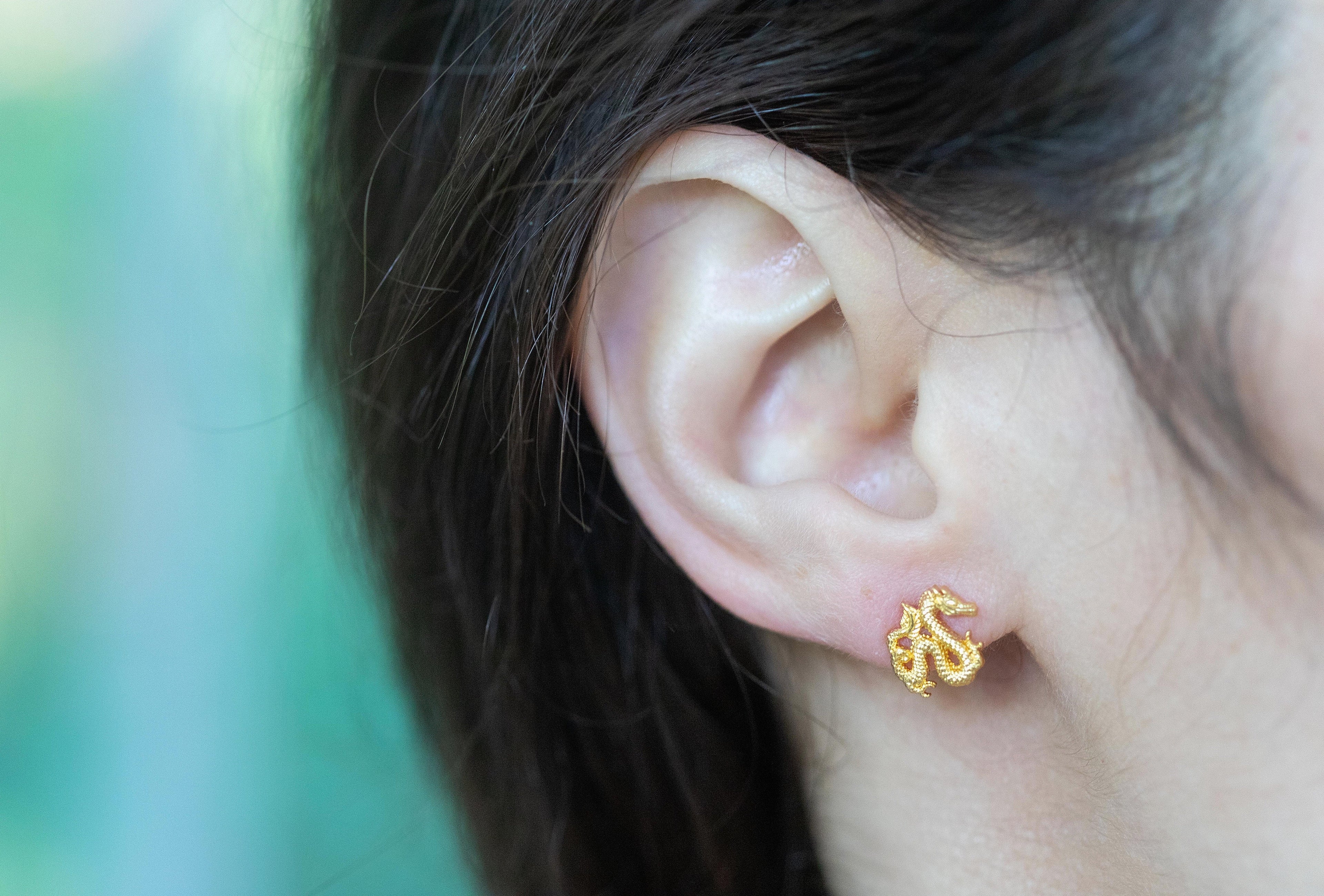 Tiny Dragon Stud Earrings