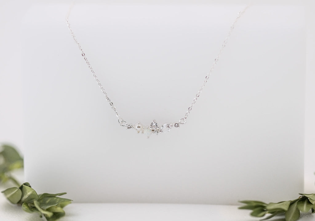 Crystals, Opal & Pearls Necklace