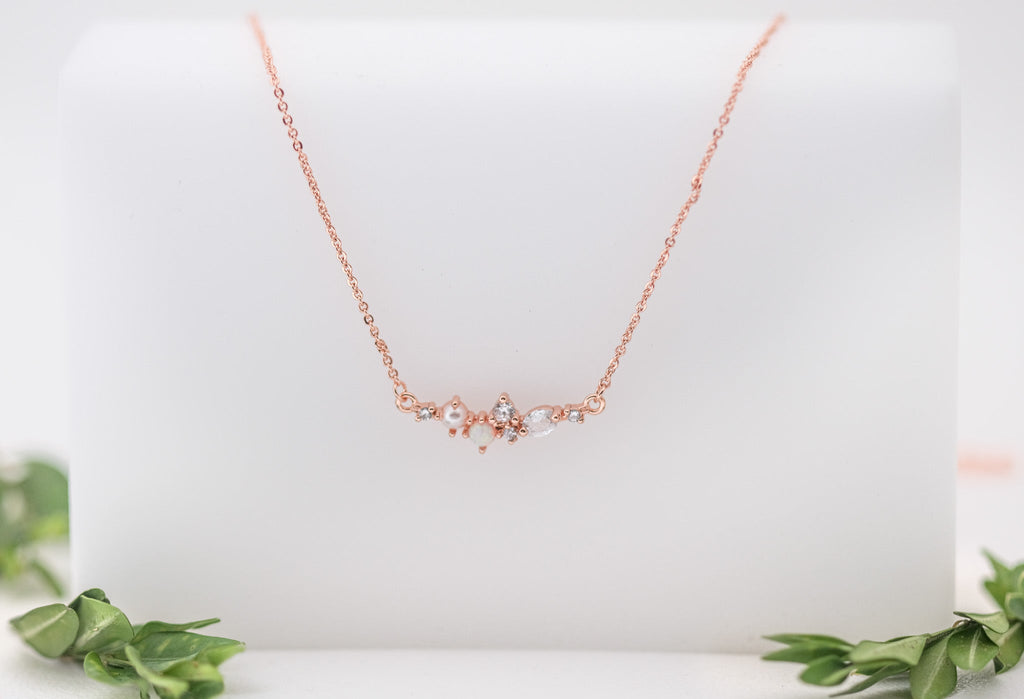 Crystals, Opal & Pearls Necklace