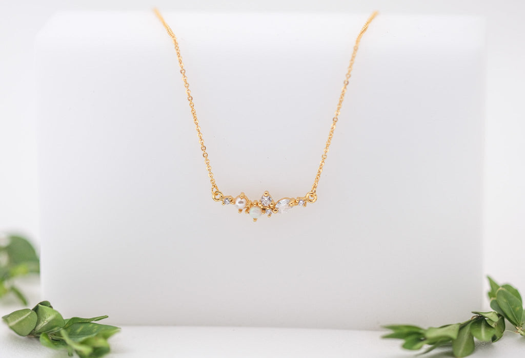 Crystals, Opal & Pearls Necklace