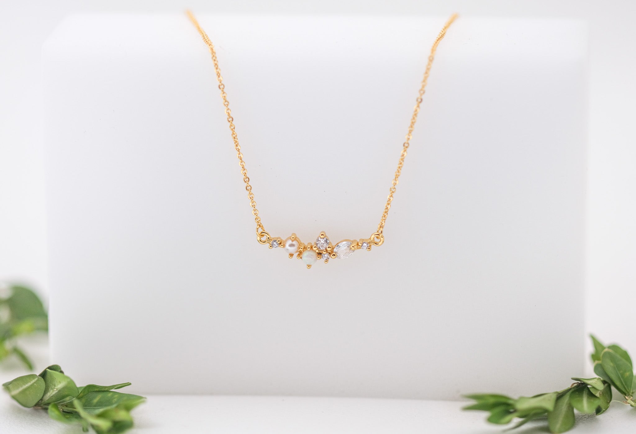 Crystals, Opal & Pearls Necklace