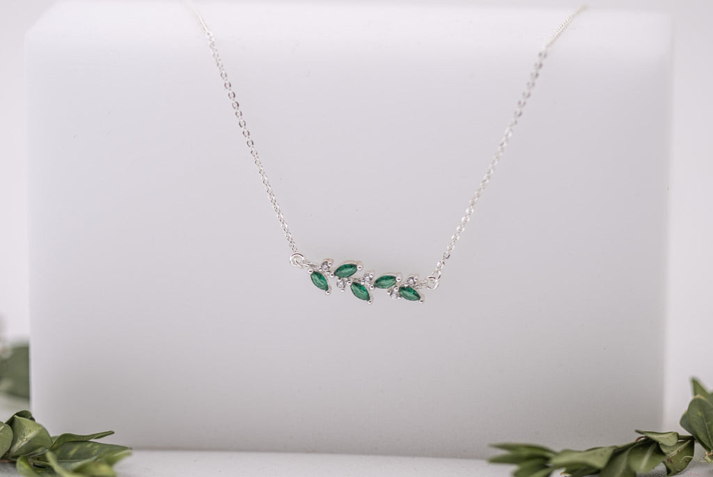 Green Forest Nymph Crystals Necklace